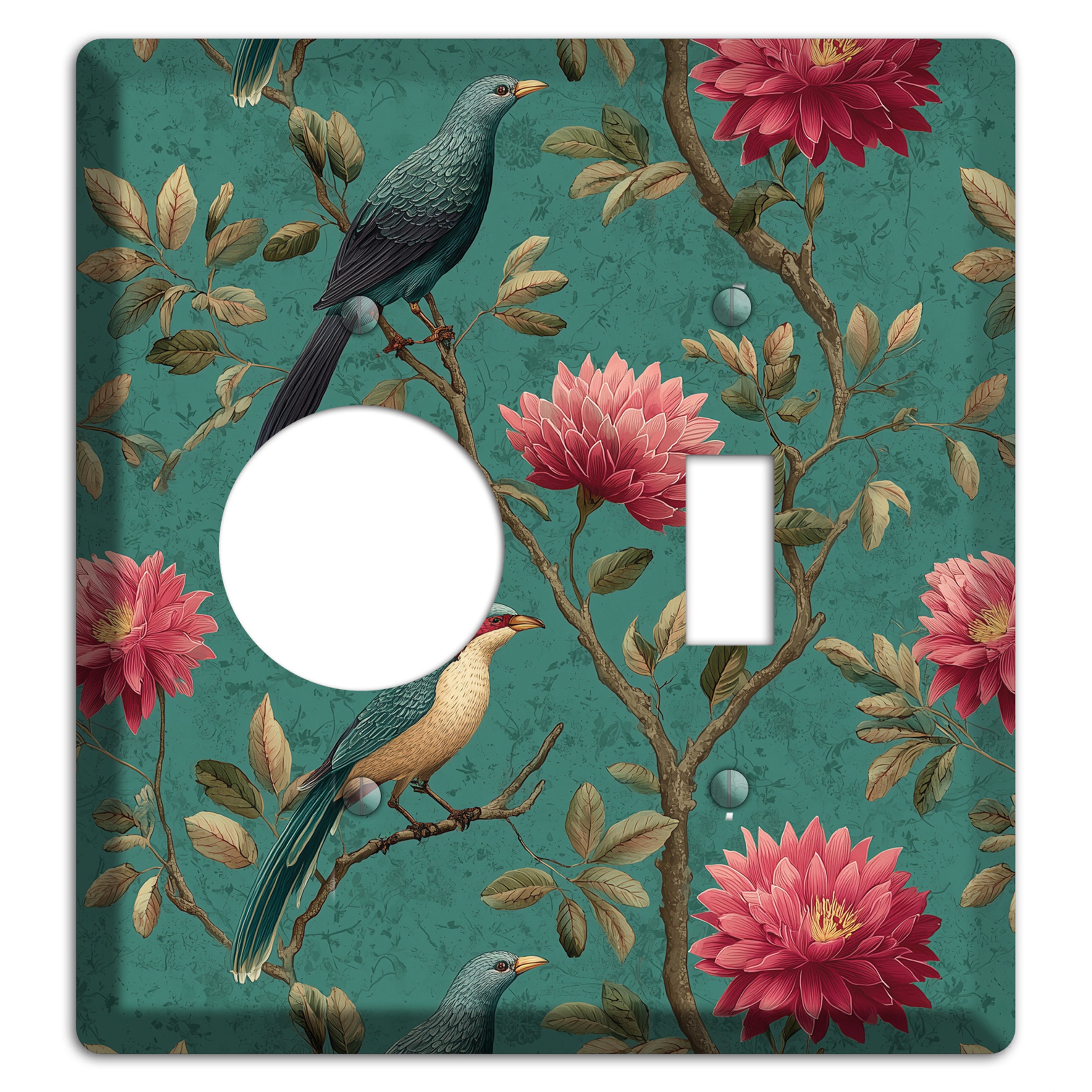 Crimson Perch Receptacle / Toggle Wallplate