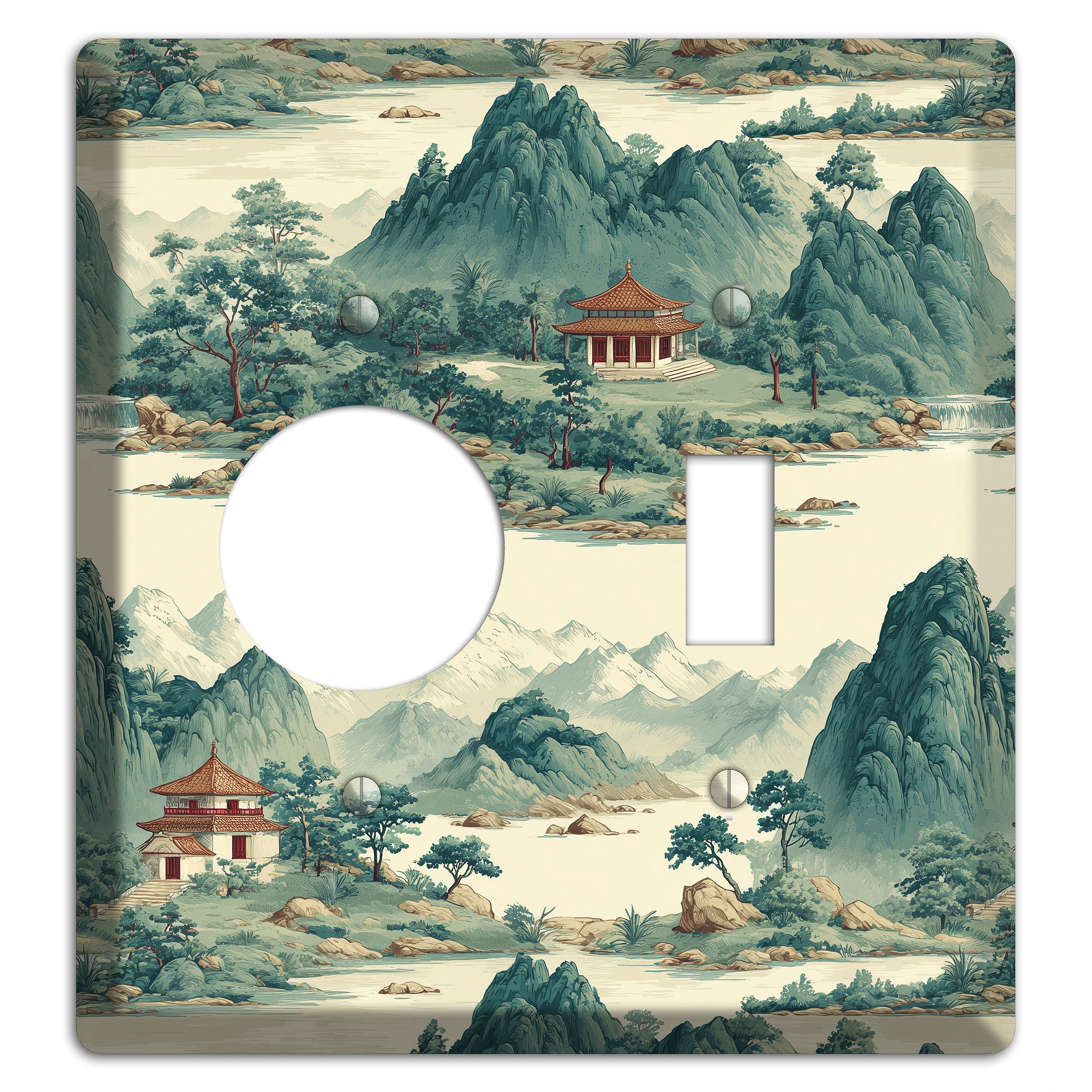 Mist & Pavilion Receptacle / Toggle Wallplate