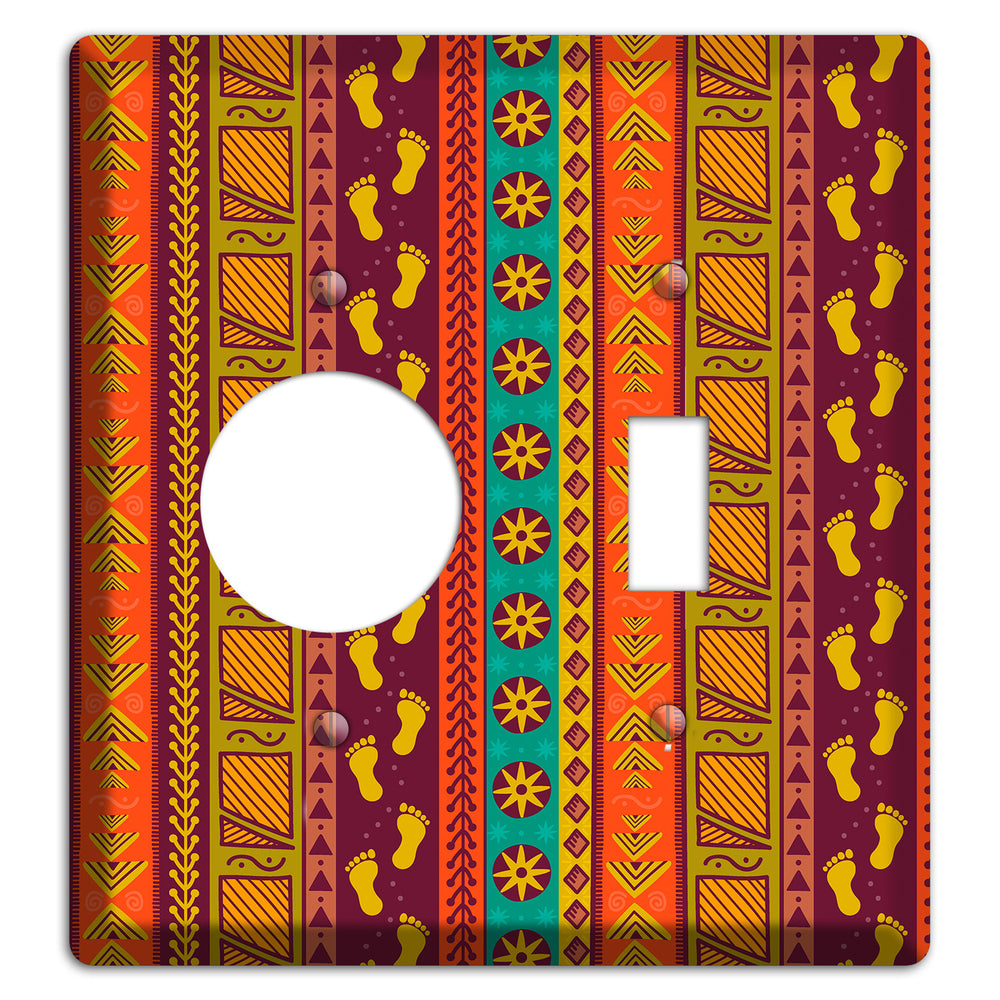 Tribal Footsteps Receptacle / Toggle Wallplate