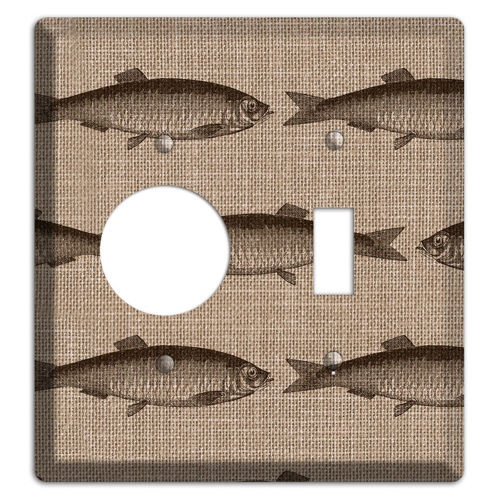 Shoal Sketch Receptacle / Toggle Wallplate