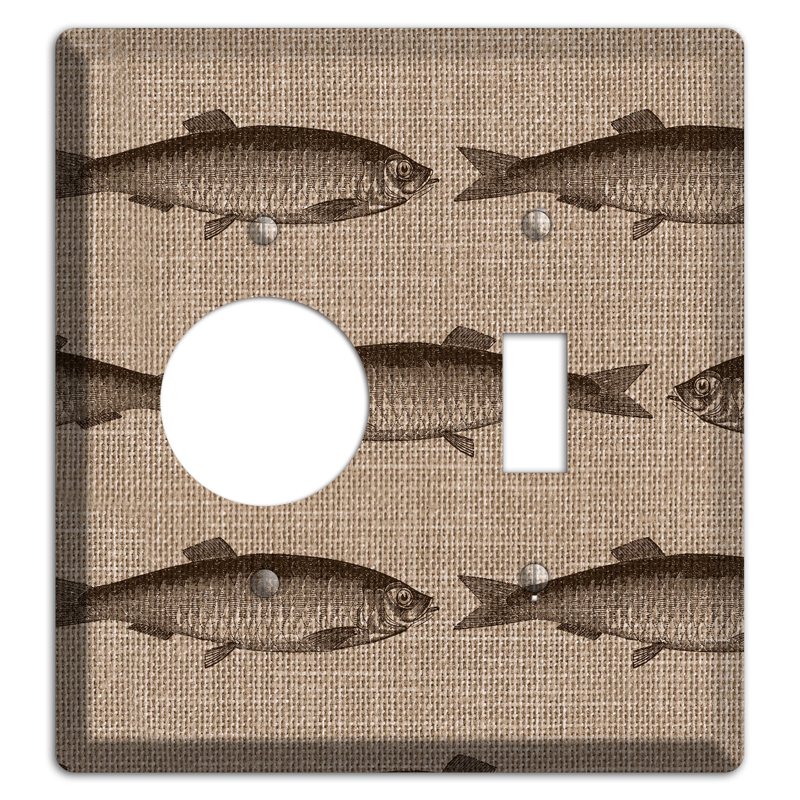 Shoal Sketch Receptacle / Toggle Wallplate