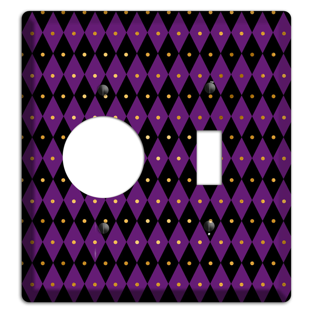 Royal Check: Violet Receptacle / Toggle Wallplate