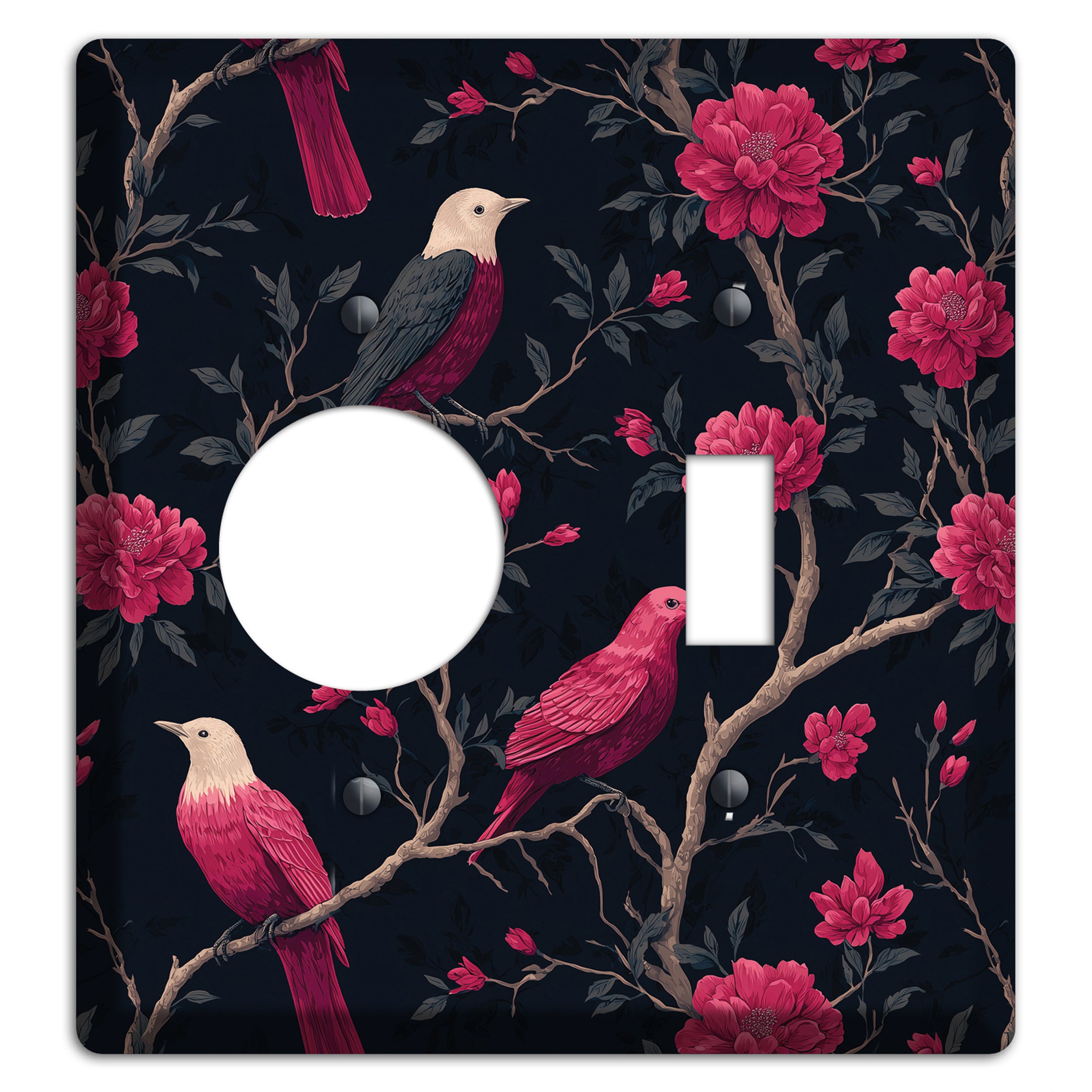Crimson Perch Receptacle / Toggle Wallplate