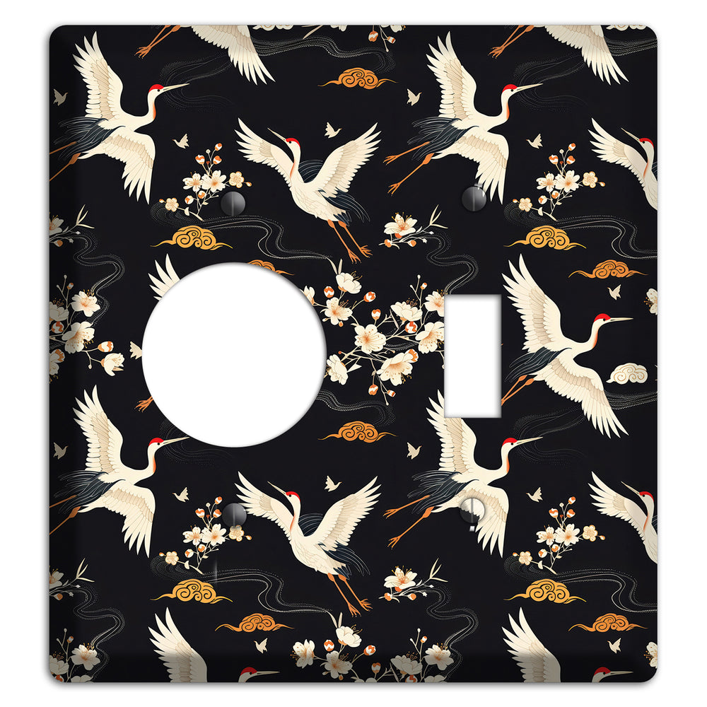 Obsidian Crane Nocturne Receptacle / Toggle Wallplate