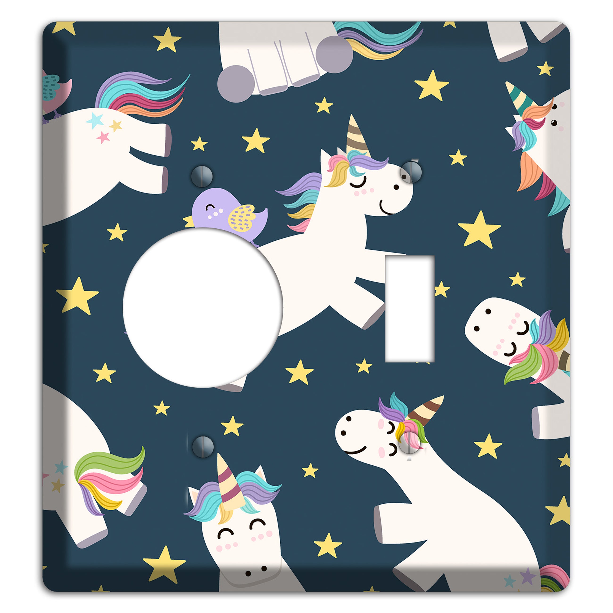 Dreamy Night Unicorns Receptacle / Toggle Wallplate