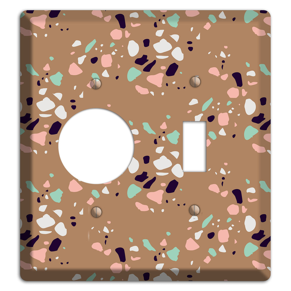 Clay Pebble Drop Receptacle / Toggle Wallplate