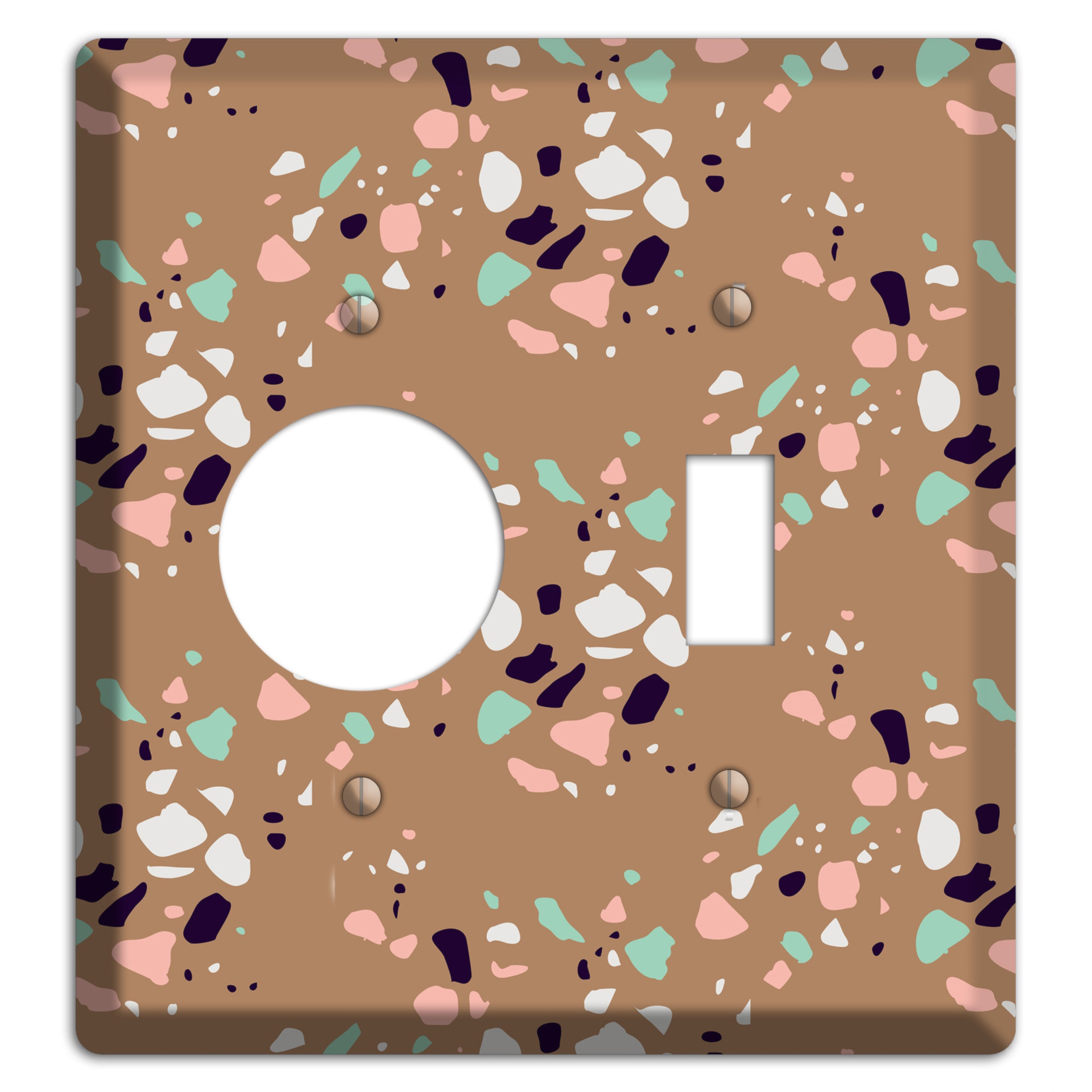 Clay Pebble Drop Receptacle / Toggle Wallplate