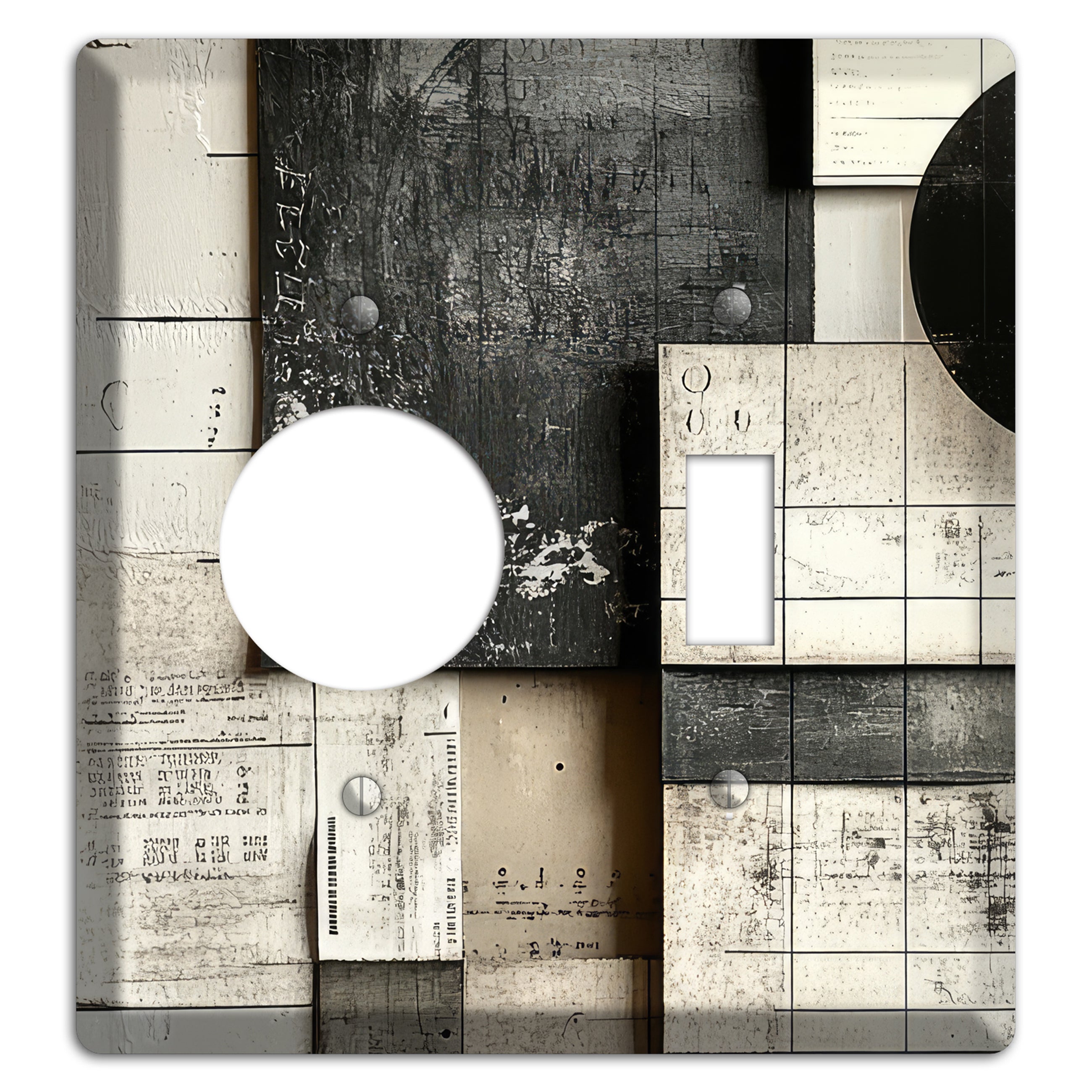Lunar Grid Archive Receptacle / Toggle Wallplate