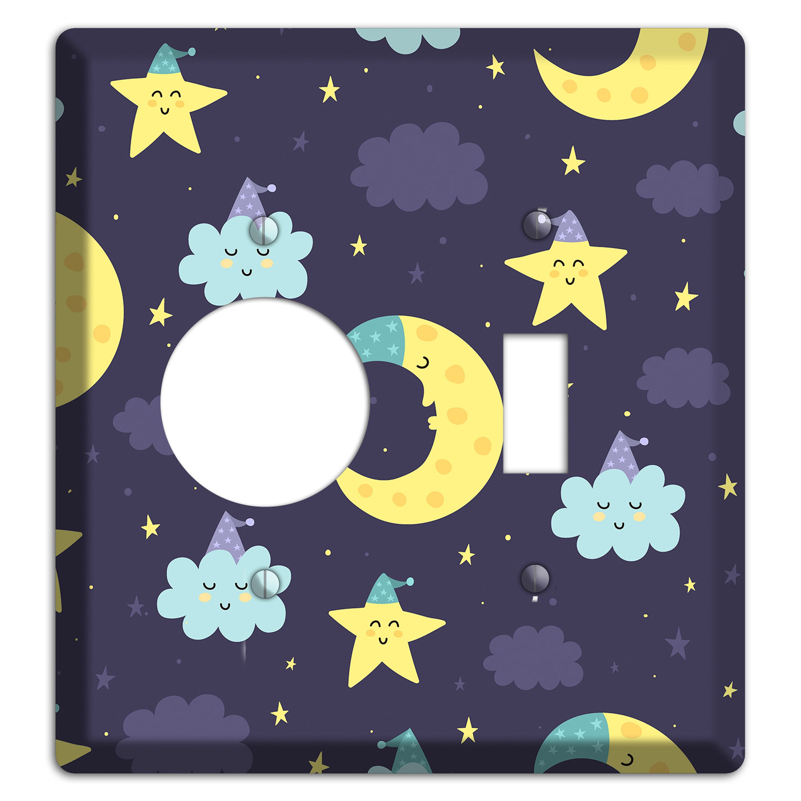 Moon & Star Wishes Receptacle / Toggle Wallplate