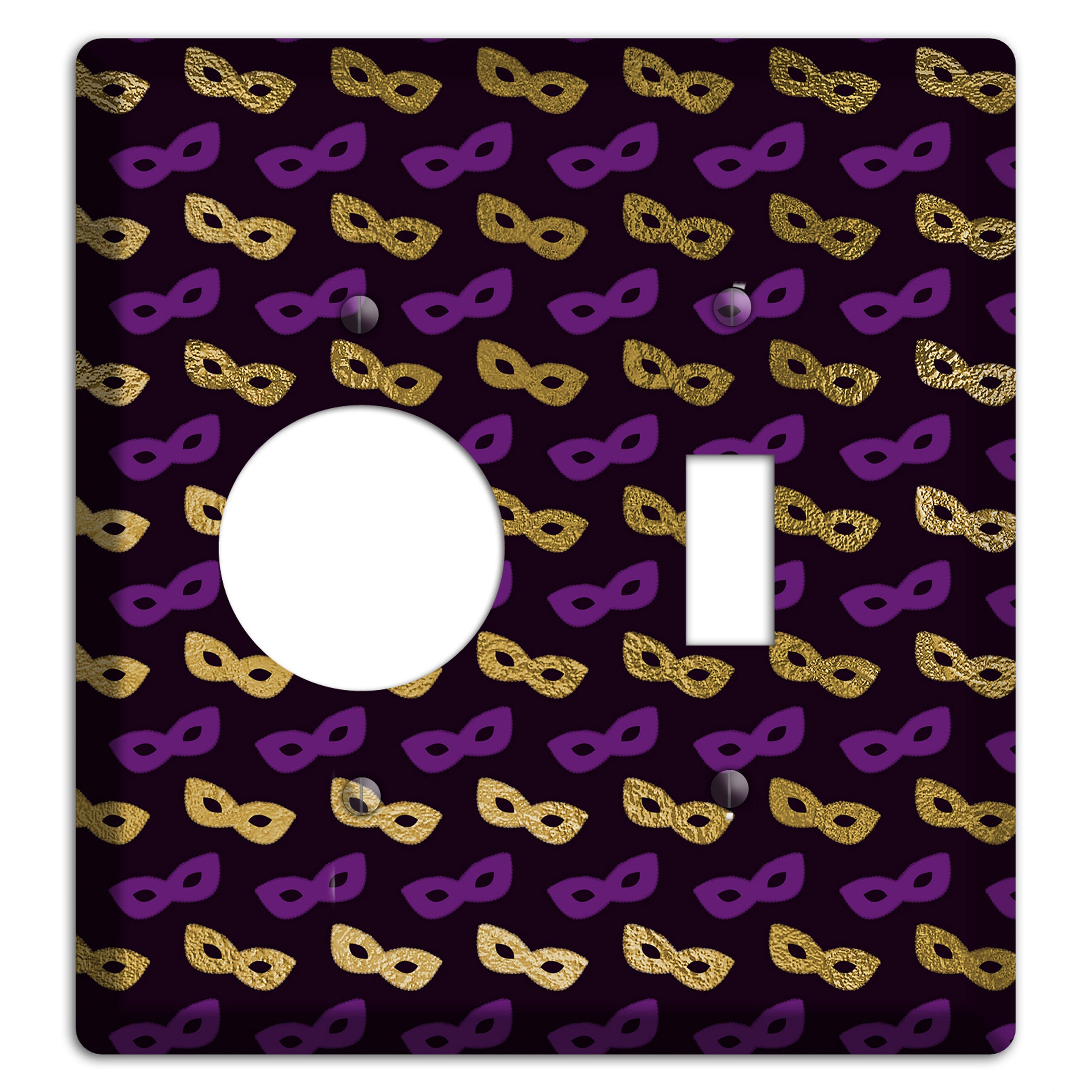 Midnight Masque Receptacle / Toggle Wallplate