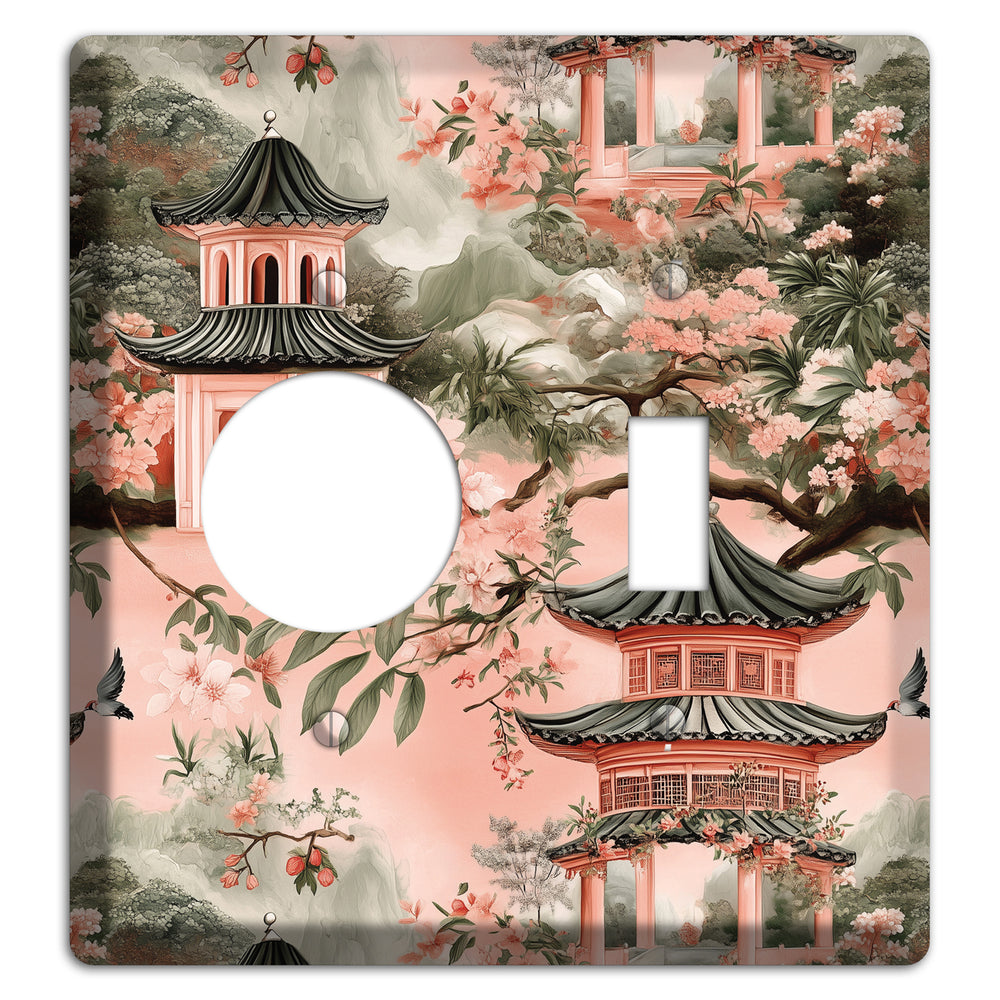 Pagoda & Plum Receptacle / Toggle Wallplate