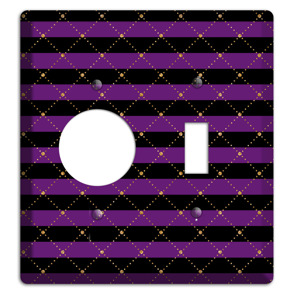 Striped Harlequin Glow Receptacle / Toggle Wallplate