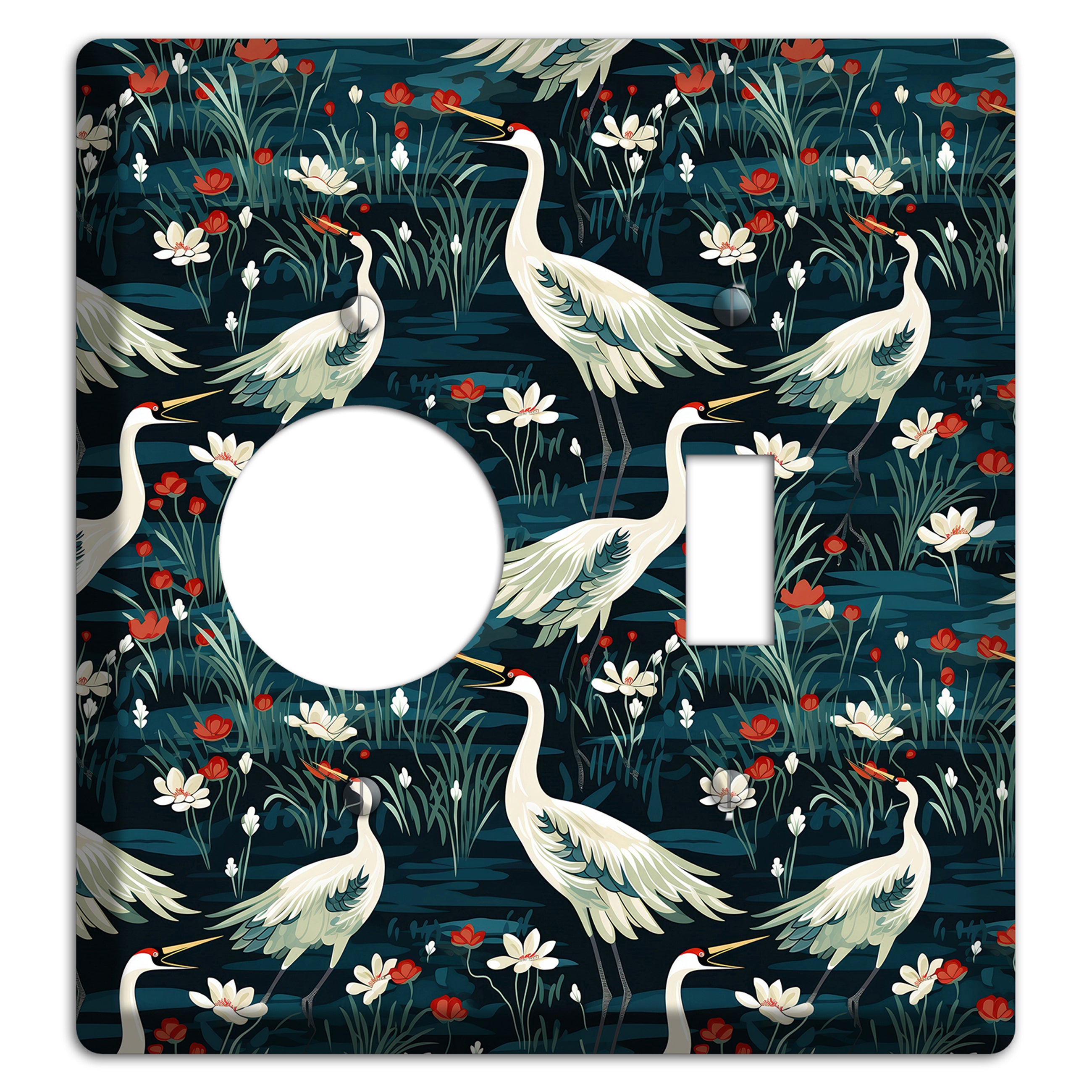 Midnight Lotus Marsh Receptacle / Toggle Wallplate
