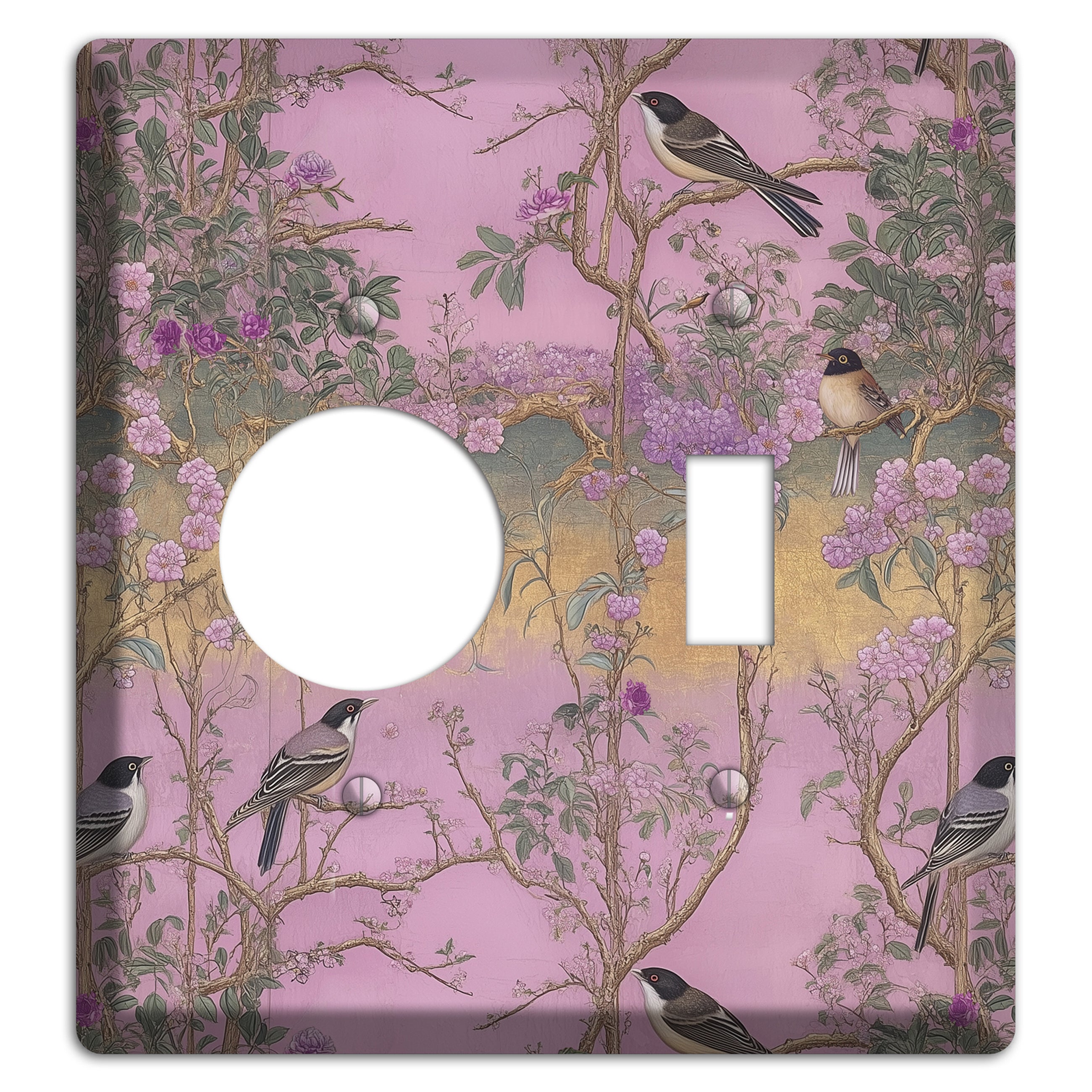 Songbird Twilight Garden Receptacle / Toggle Wallplate