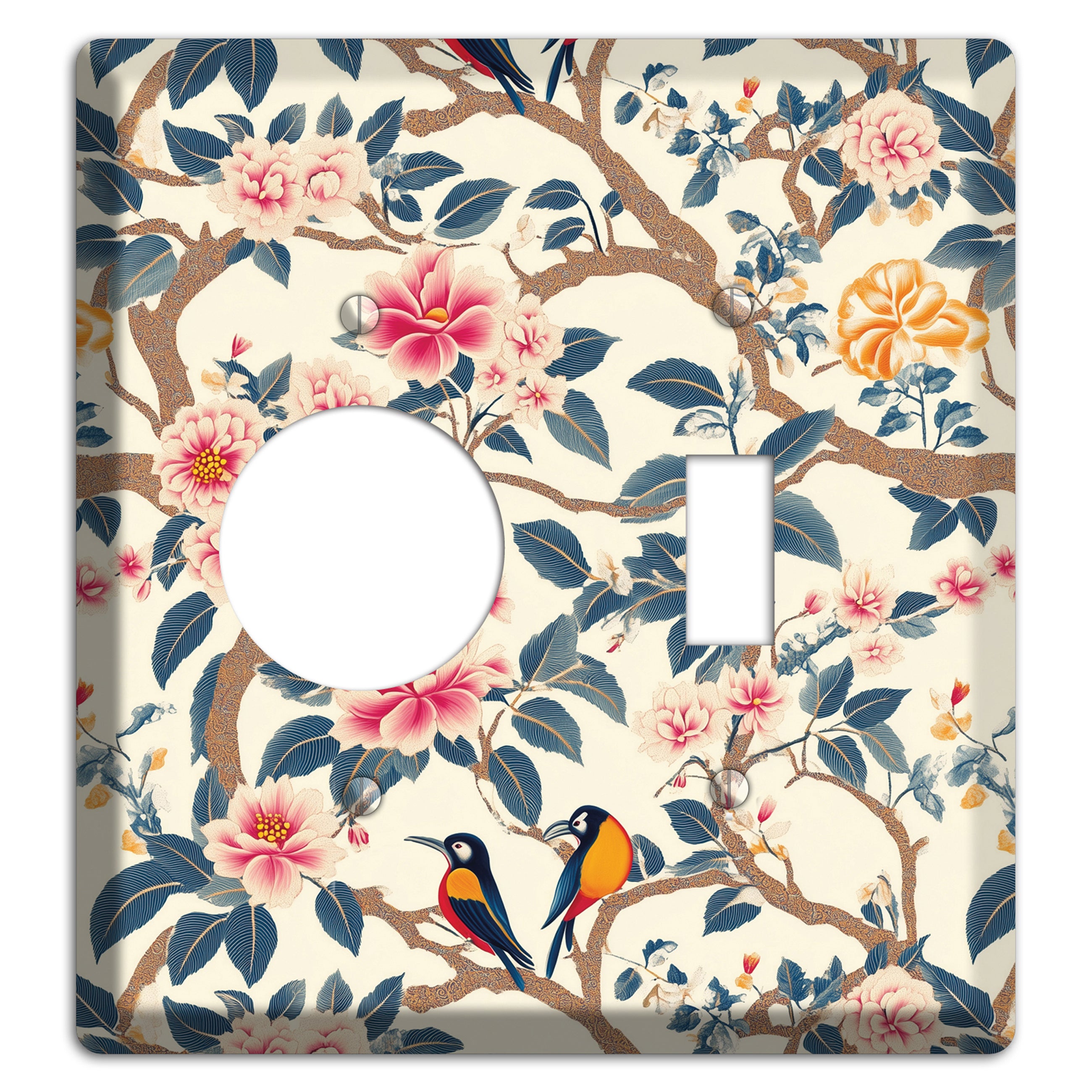 Blossom & Wing Receptacle / Toggle Wallplate