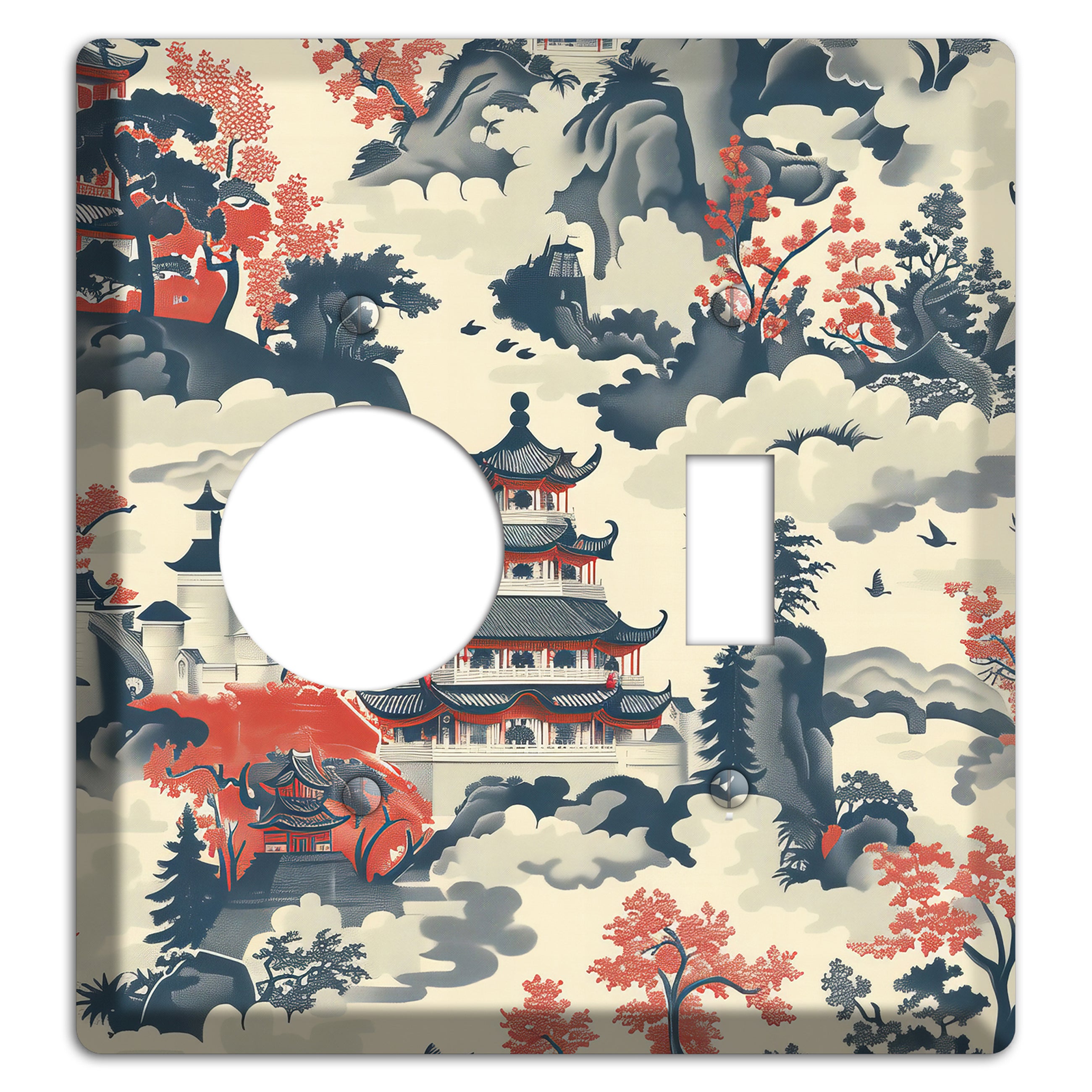 Ink & Ember Pagoda Receptacle / Toggle Wallplate