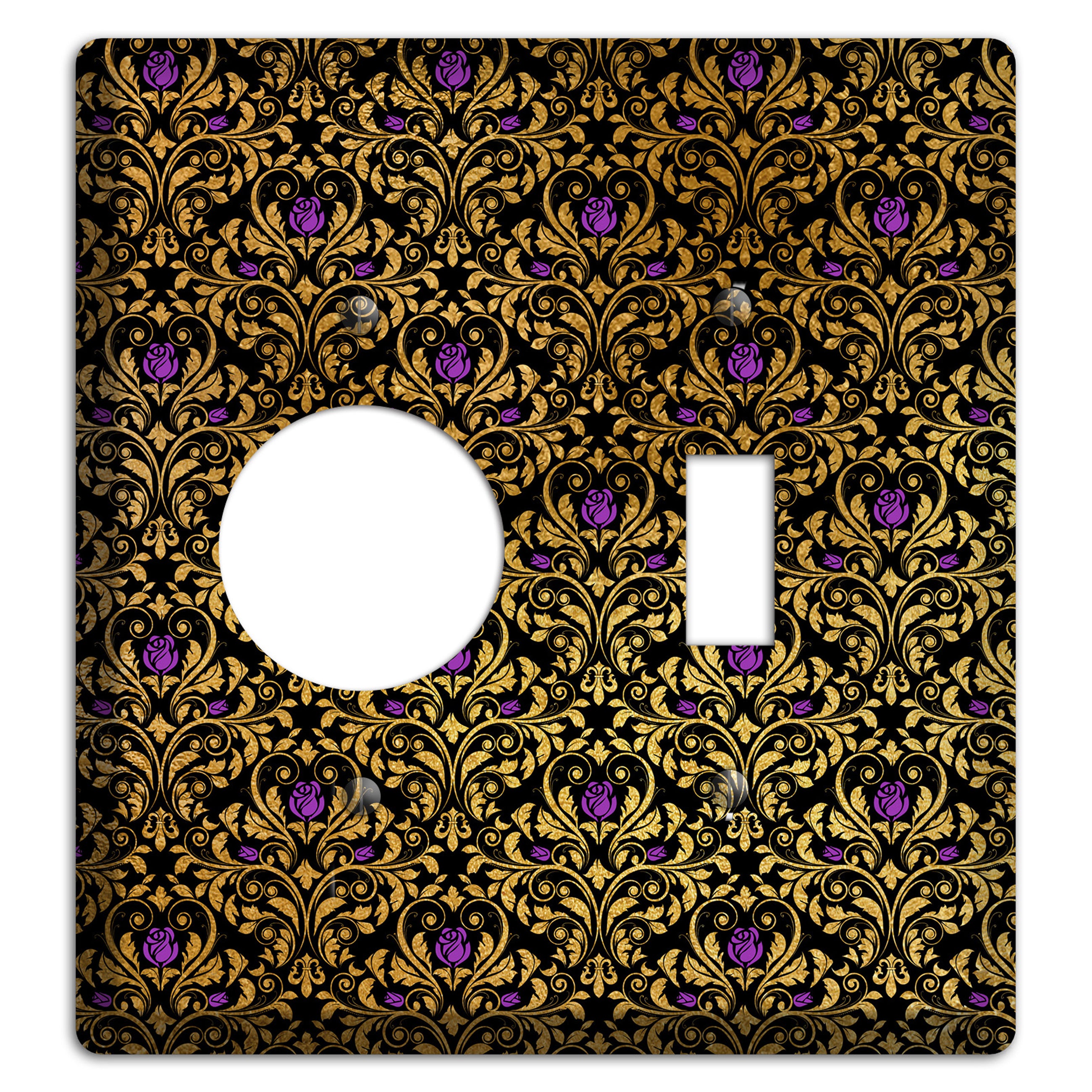 Gilded Masquerade Receptacle / Toggle Wallplate