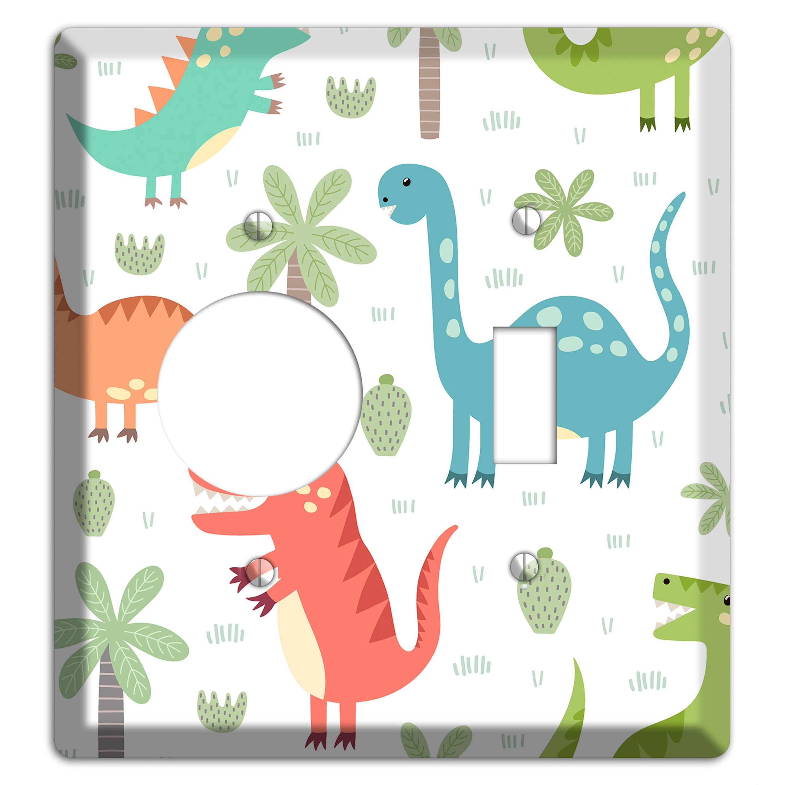 Jurassic Pals (Pastel) Receptacle / Toggle Wallplate