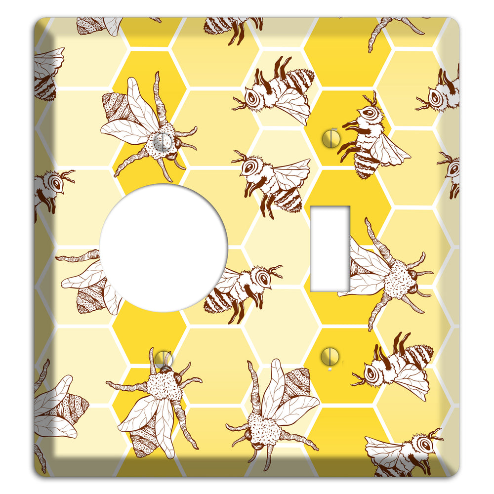 Hive & Wing Receptacle / Toggle Wallplate