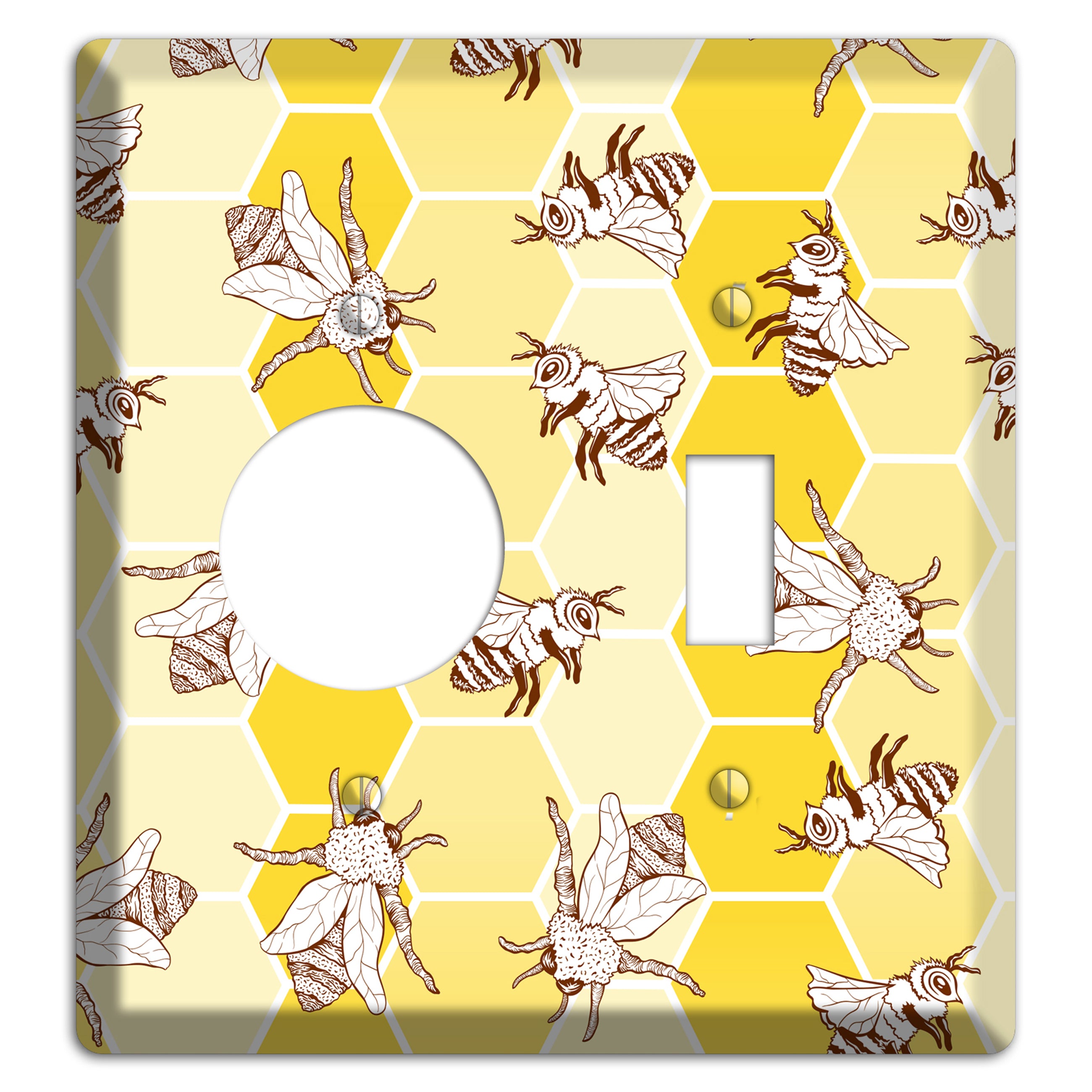 Hive & Wing Receptacle / Toggle Wallplate