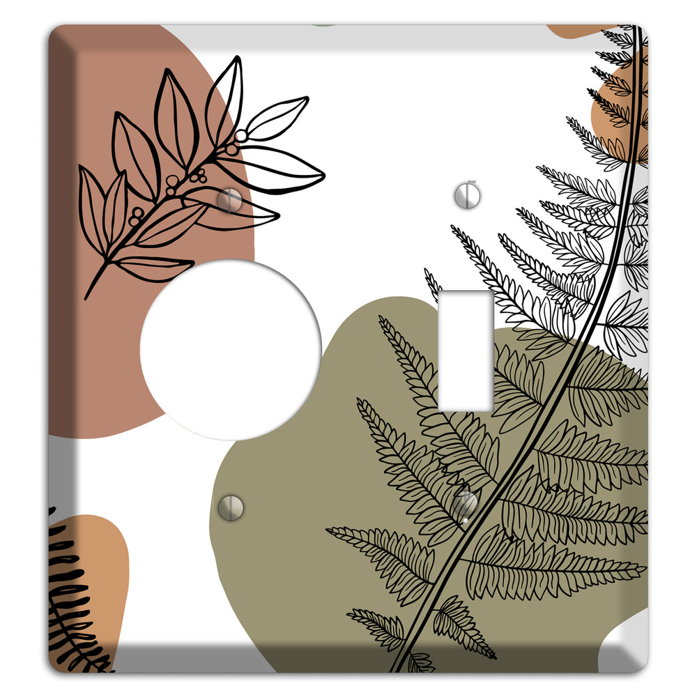 Fern & Shadow Receptacle / Toggle Wallplate