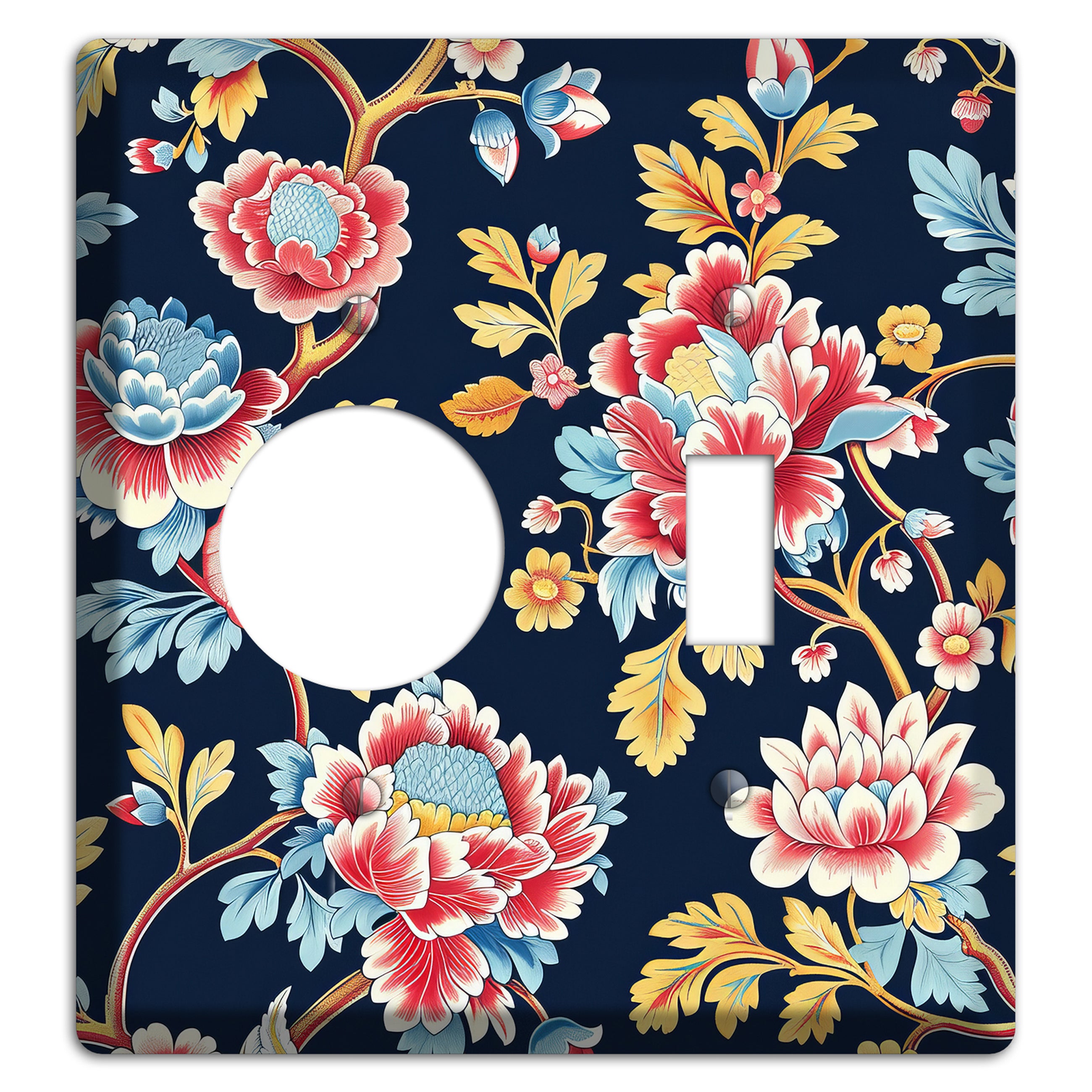 Midnight Garden Bloom Receptacle / Toggle Wallplate