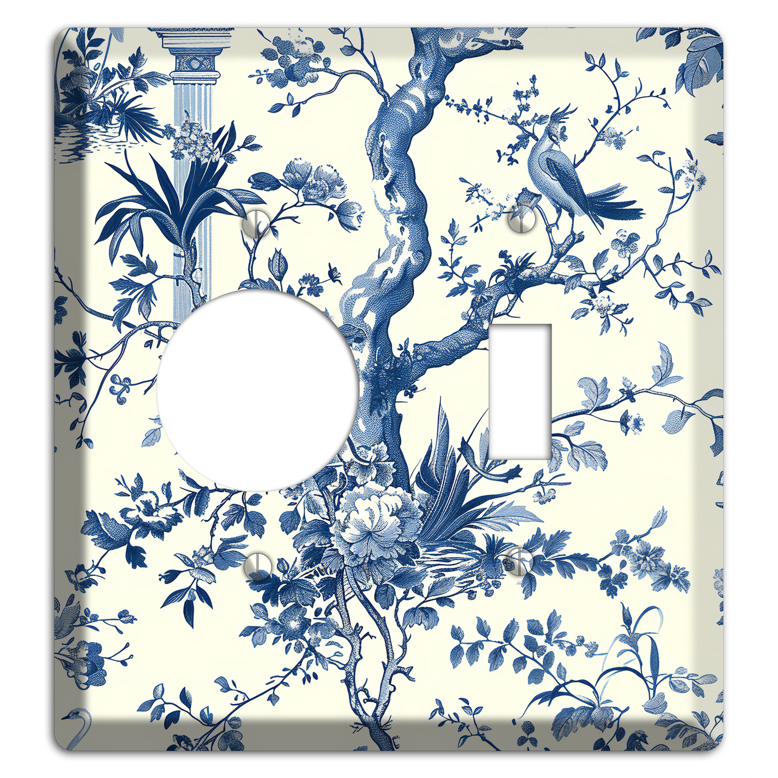 Pagoda & Plume Receptacle / Toggle Wallplate