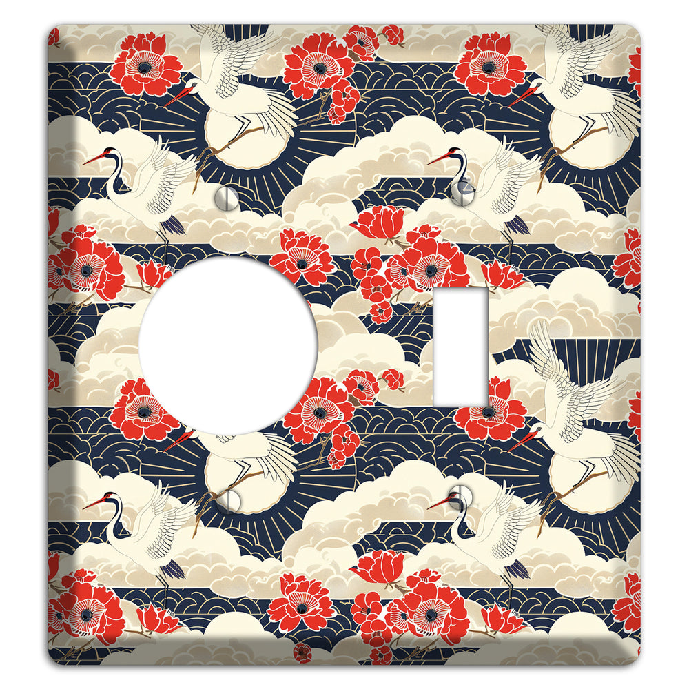 Crimson Peony Ascent Receptacle / Toggle Wallplate