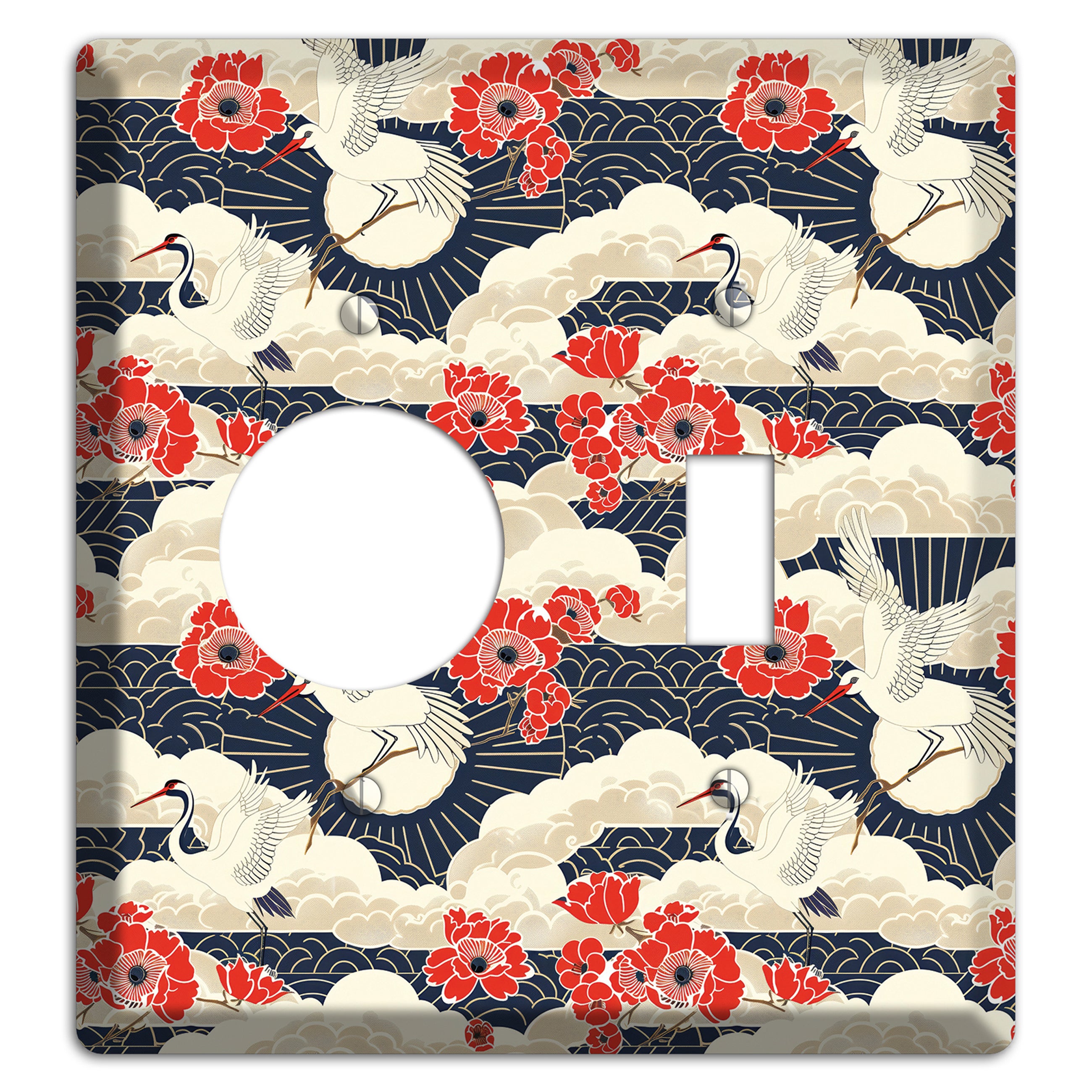 Crimson Peony Ascent Receptacle / Toggle Wallplate