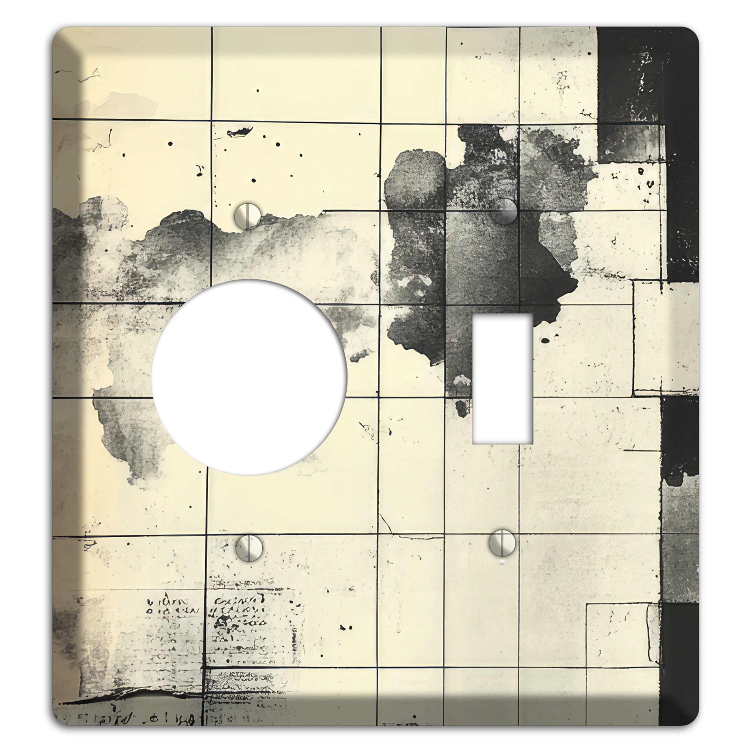Fractured Cartography Receptacle / Toggle Wallplate