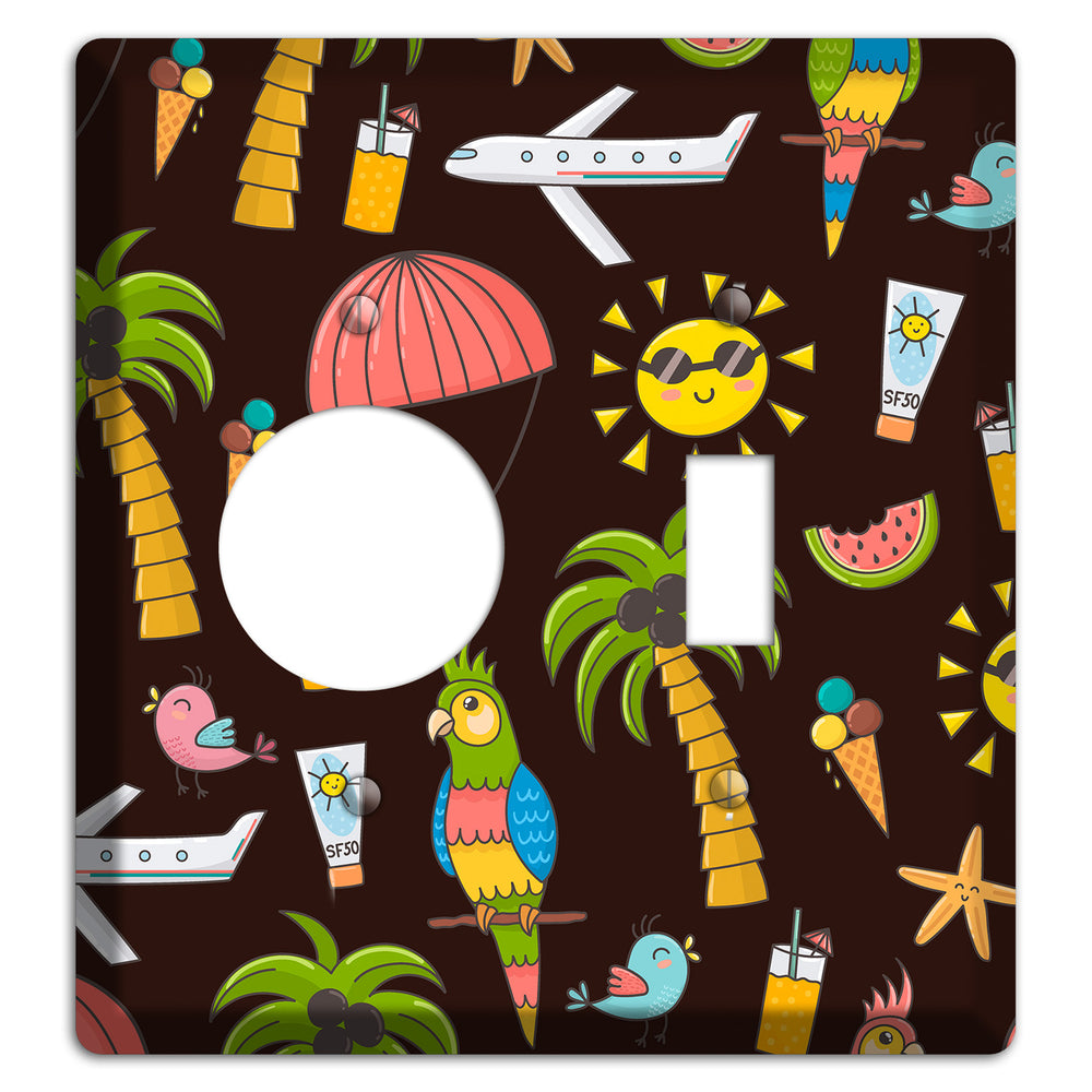 Sunset Tropics Receptacle / Toggle Wallplate