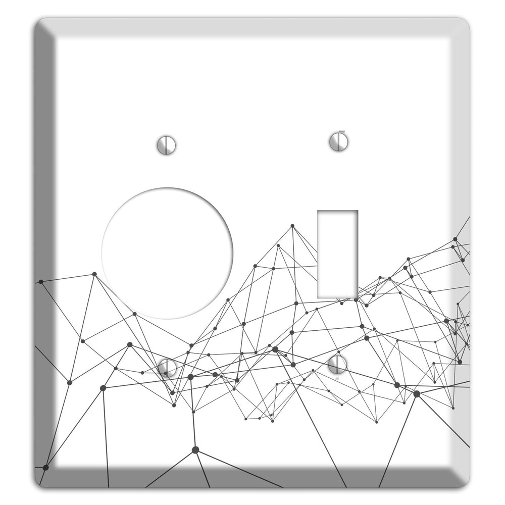 Fractured Cartography Receptacle / Toggle Wallplate