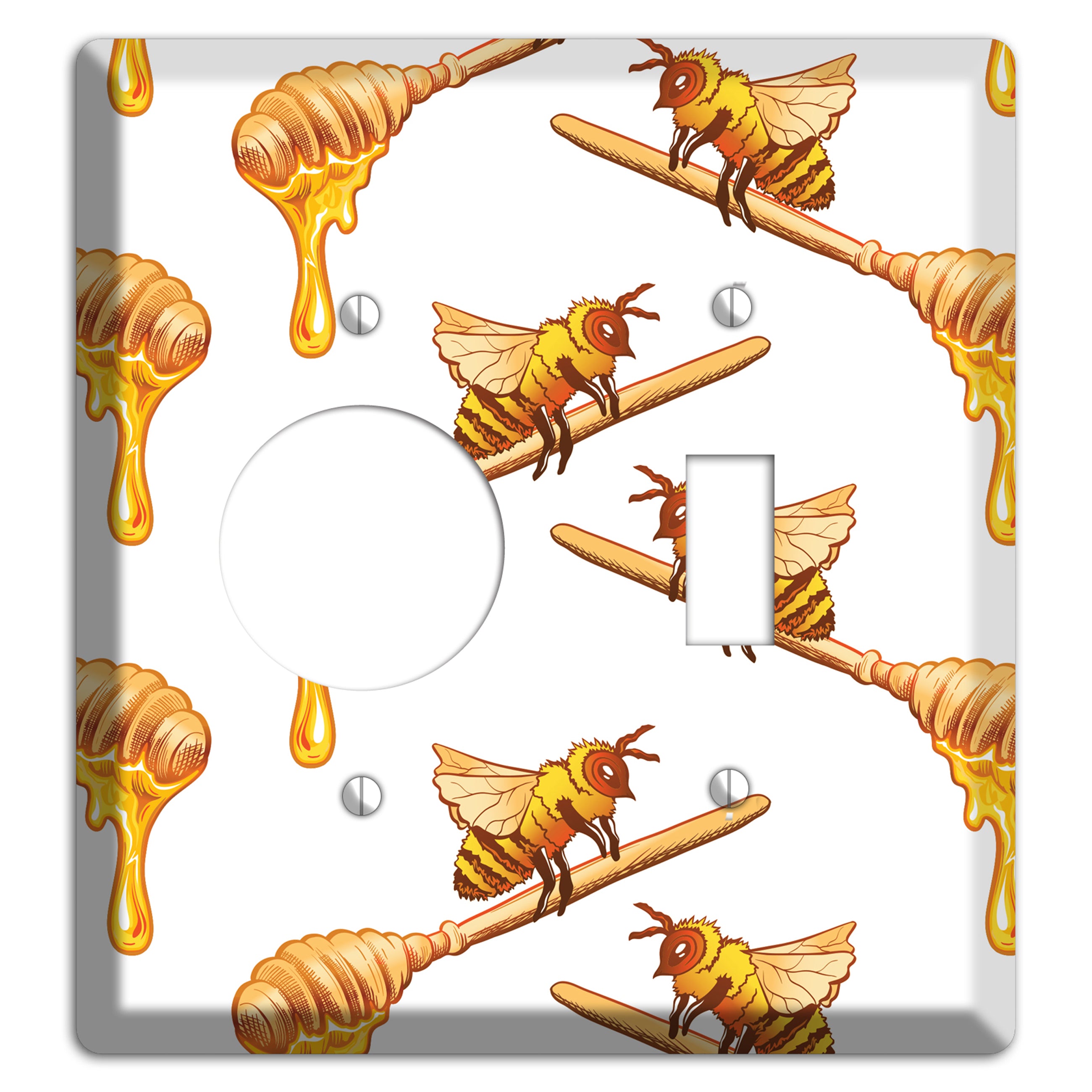 Honey Dipper Scatter Receptacle / Toggle Wallplate