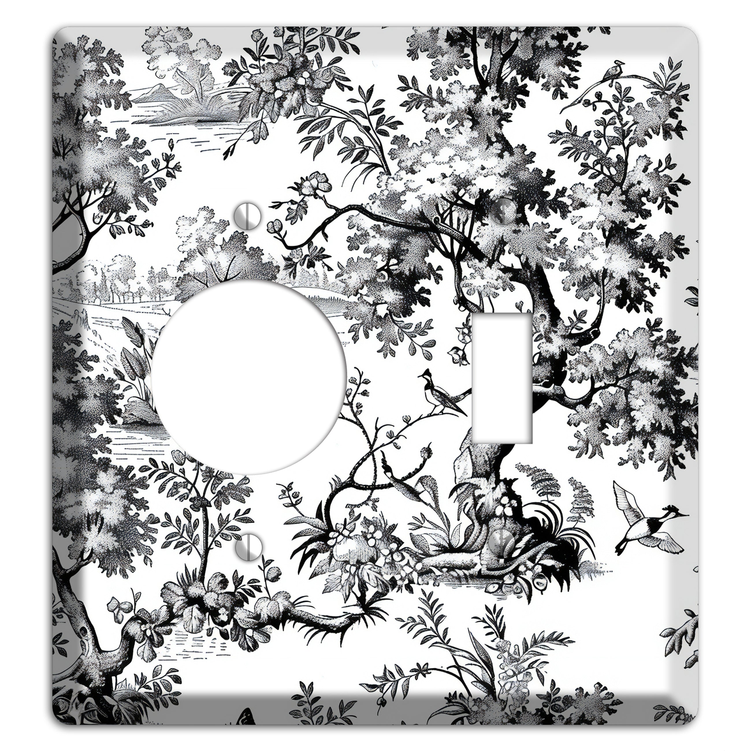 Pastoral Ink Reverie Receptacle / Toggle Wallplate