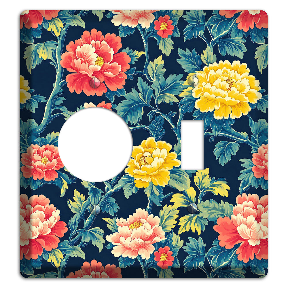 Peony & Bough Receptacle / Toggle Wallplate