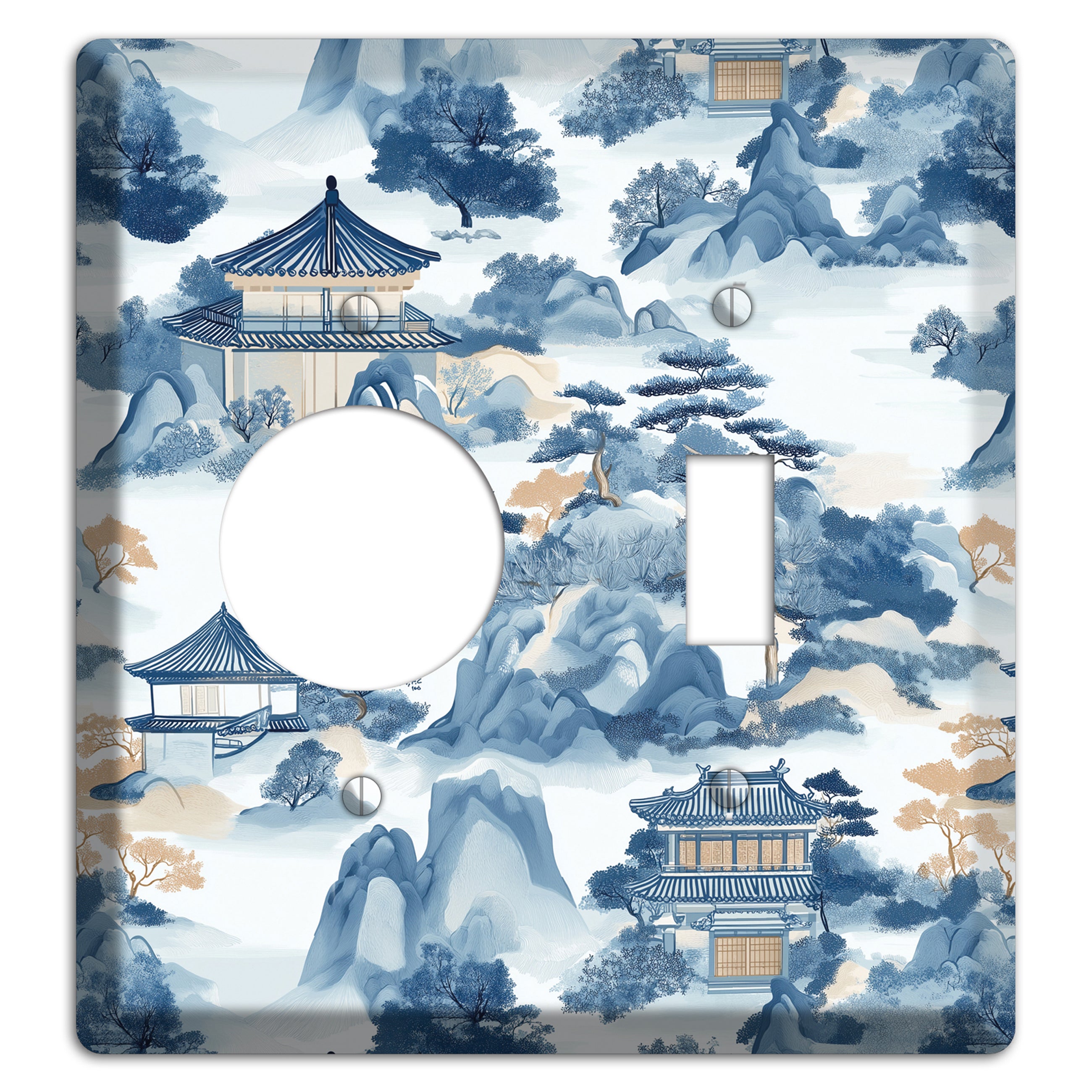 Jade Mountain Retreat Receptacle / Toggle Wallplate