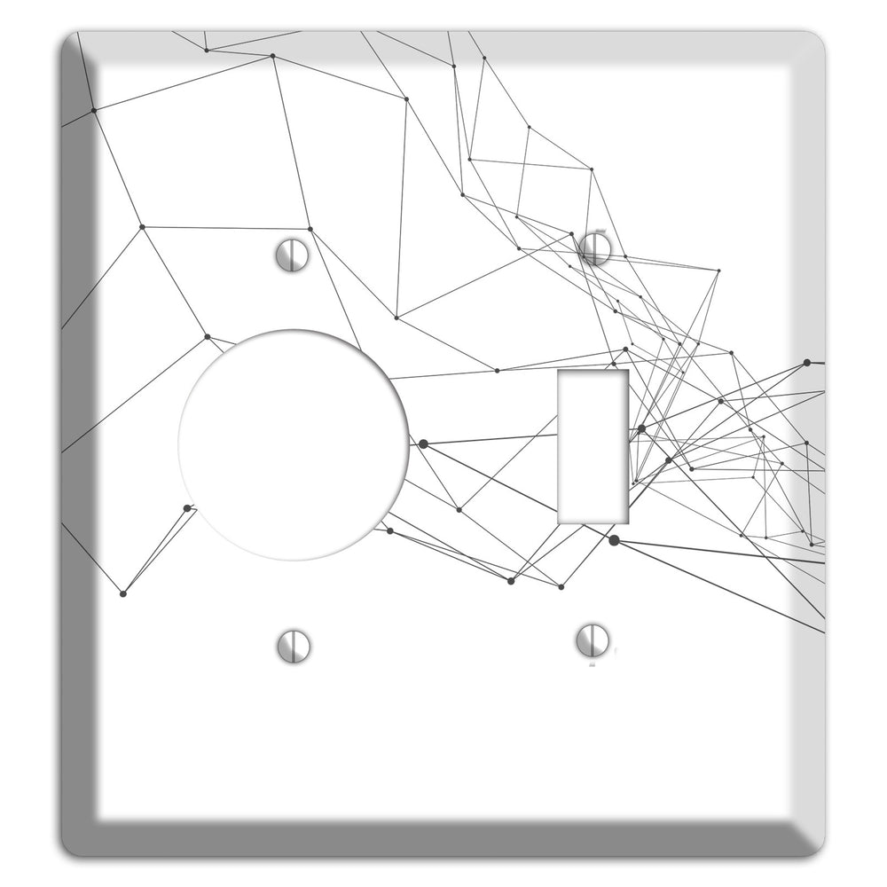Gossamer Transit Map Receptacle / Toggle Wallplate