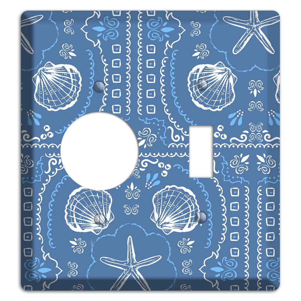 Cerulean Bandana Shore Receptacle / Toggle Wallplate
