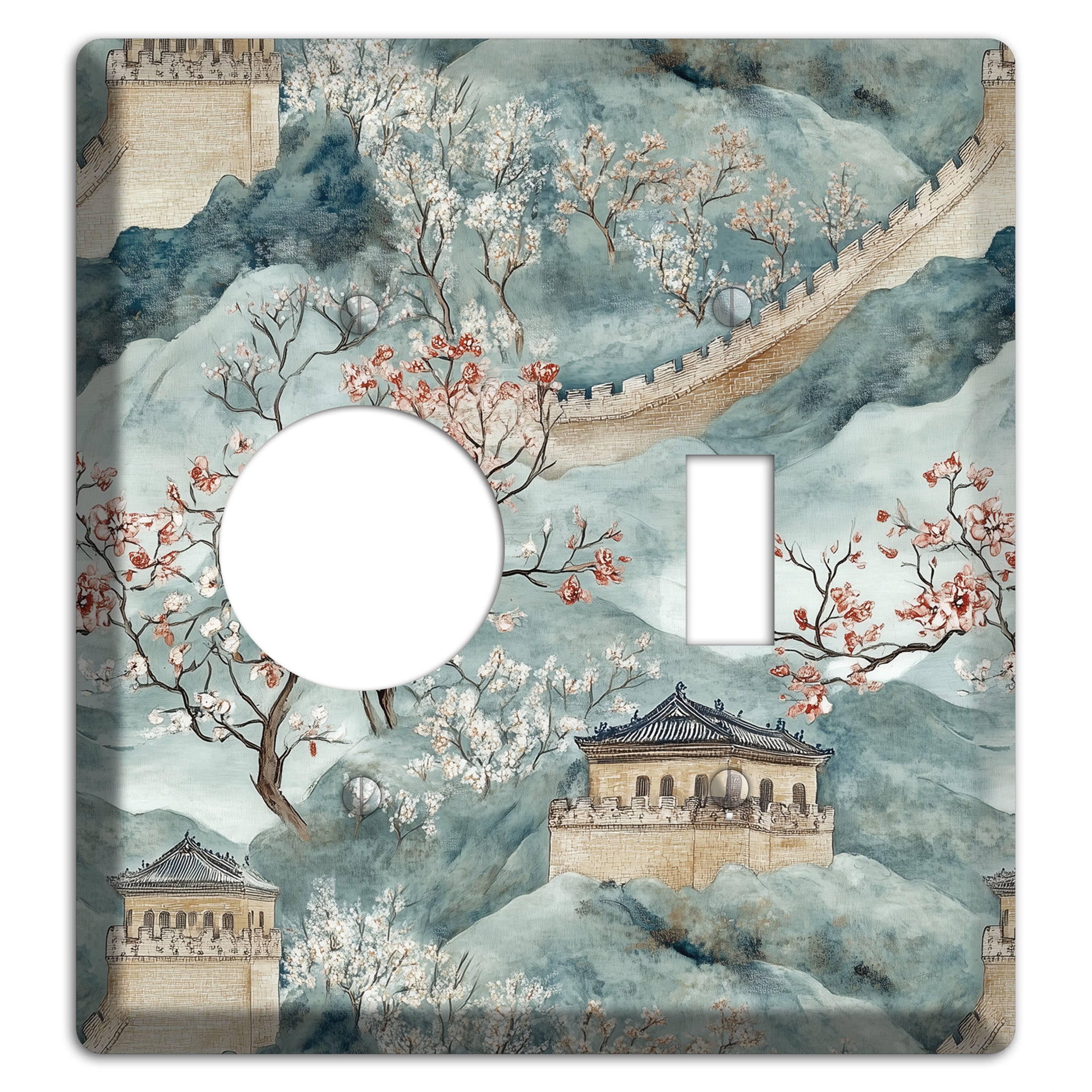 Rampart & Blossom Receptacle / Toggle Wallplate