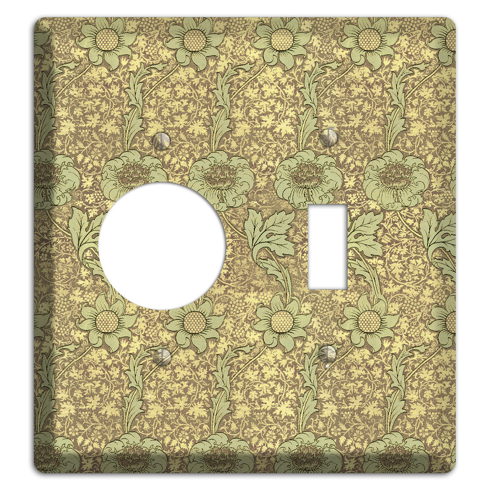 Wildflower Scroll Receptacle / Toggle Wallplate