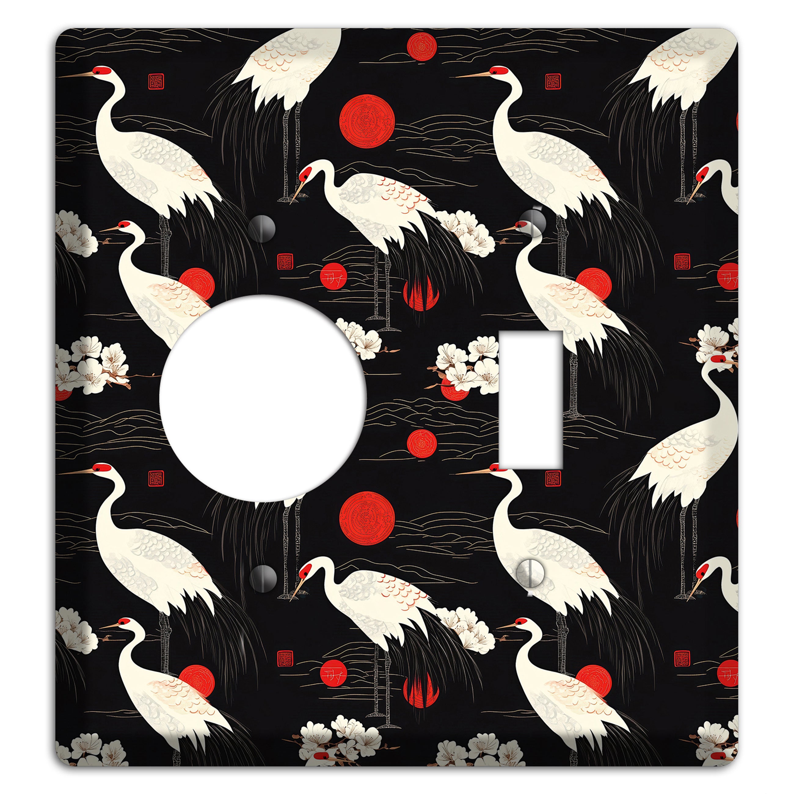 Obsidian Sun Vigil Receptacle / Toggle Wallplate