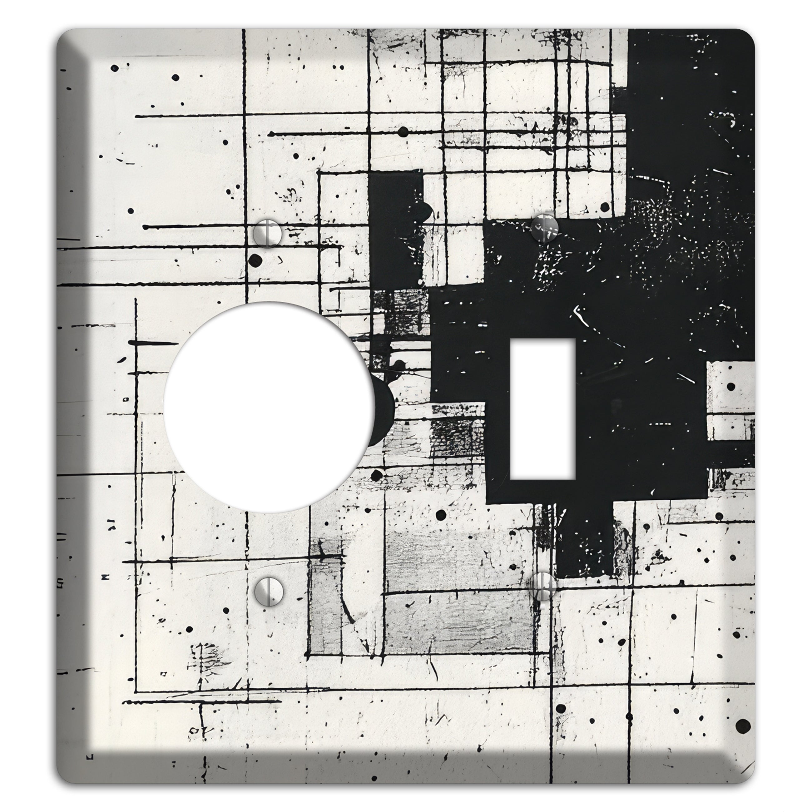 Drafting Ghost Grid Receptacle / Toggle Wallplate