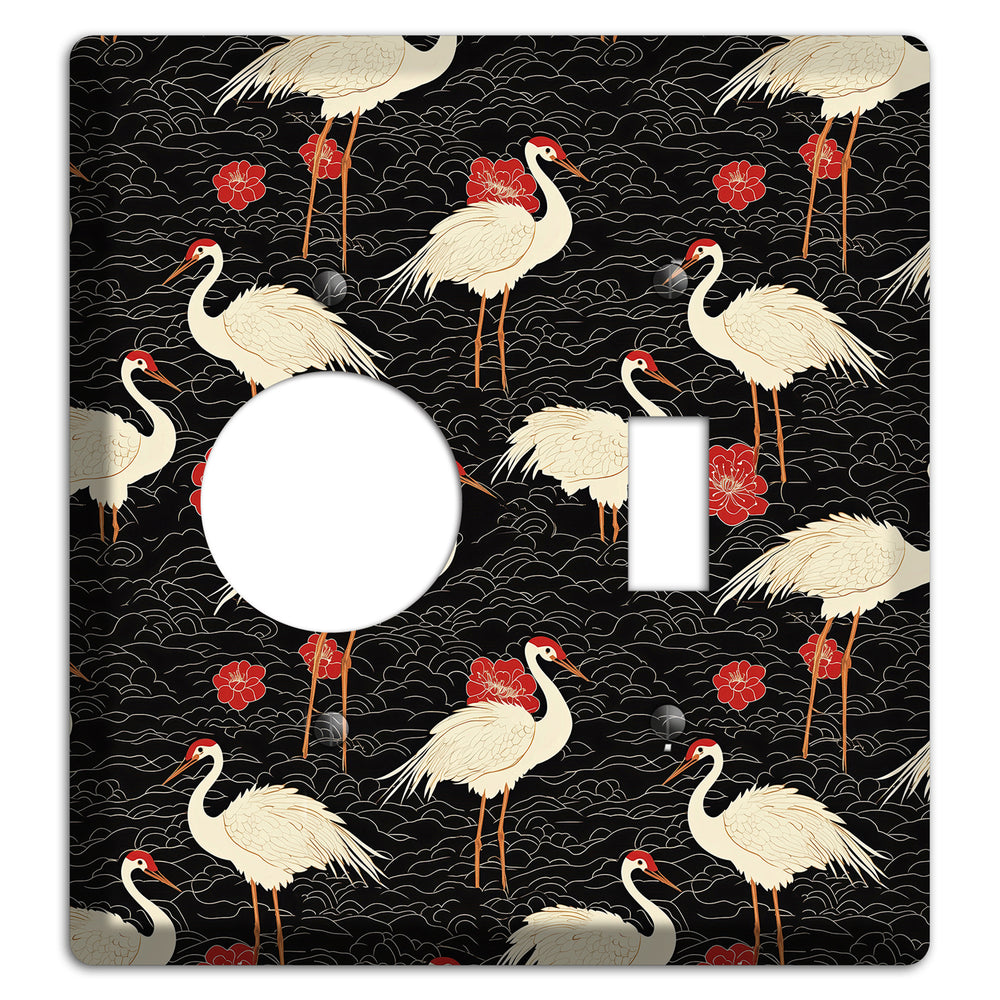 Ebony Crane Vigil Receptacle / Toggle Wallplate
