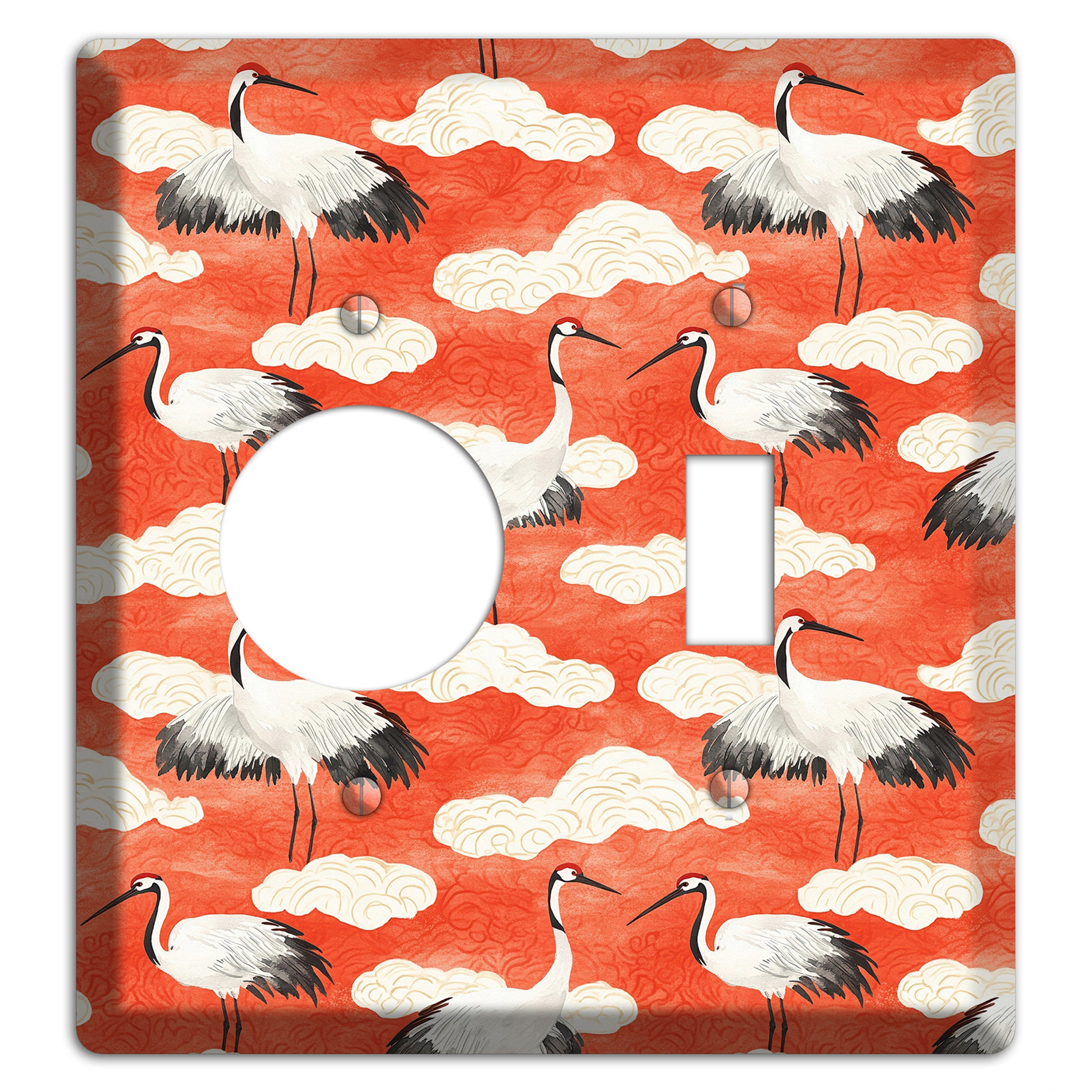 Vermillion Cloud Ceremony Receptacle / Toggle Wallplate
