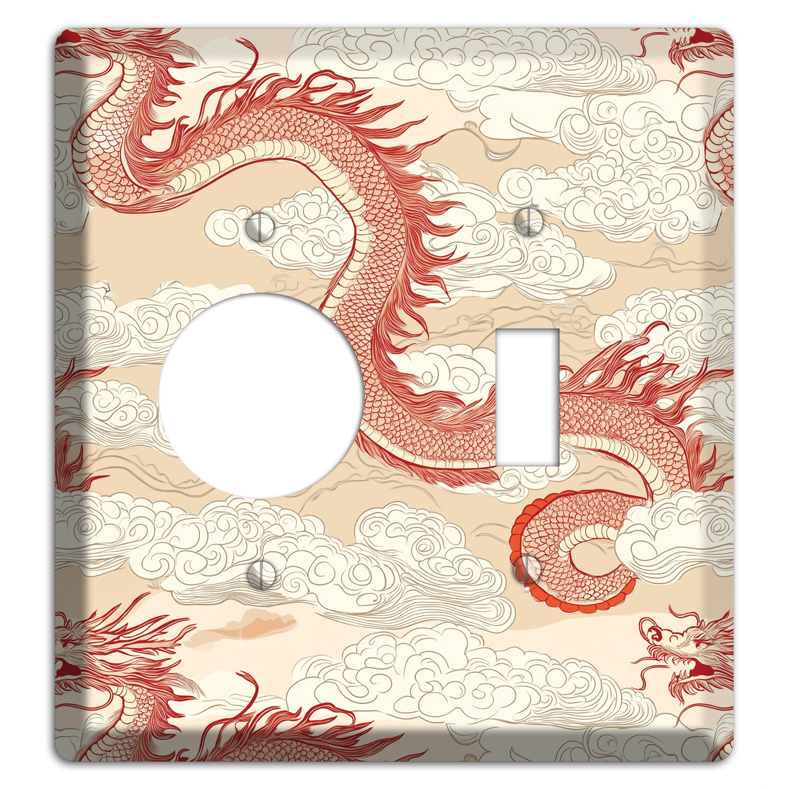 Celestial Dragon Dance Receptacle / Toggle Wallplate