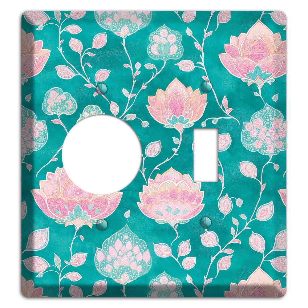 Lotus Garden Bloom Receptacle / Toggle Wallplate