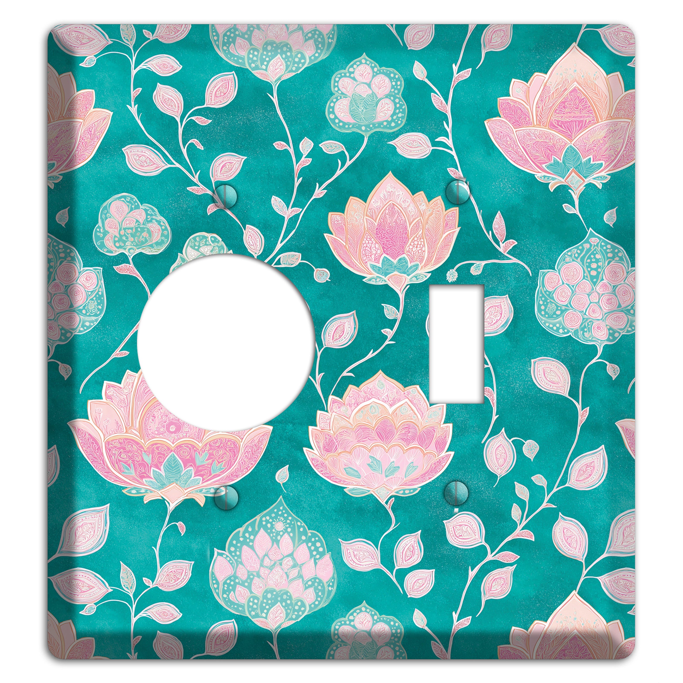 Lotus Garden Bloom Receptacle / Toggle Wallplate