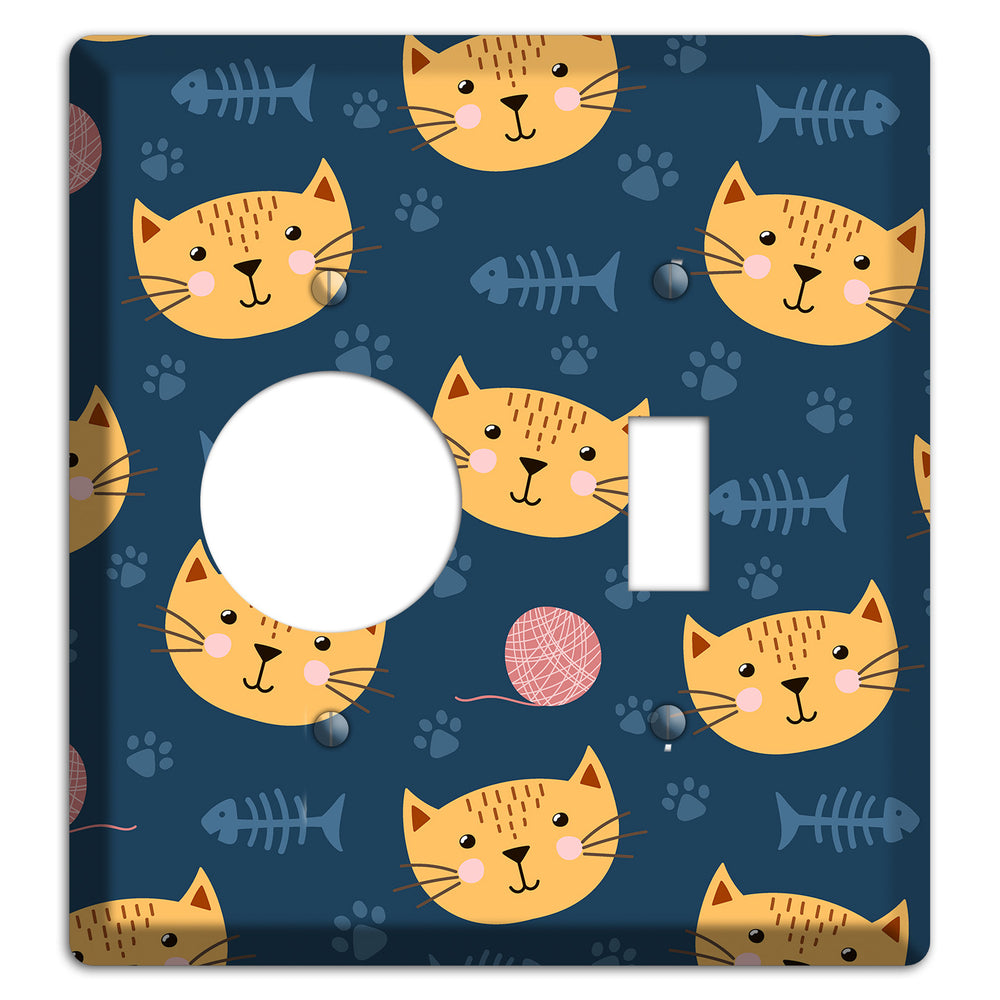 Cat Nap Parade Receptacle / Toggle Wallplate