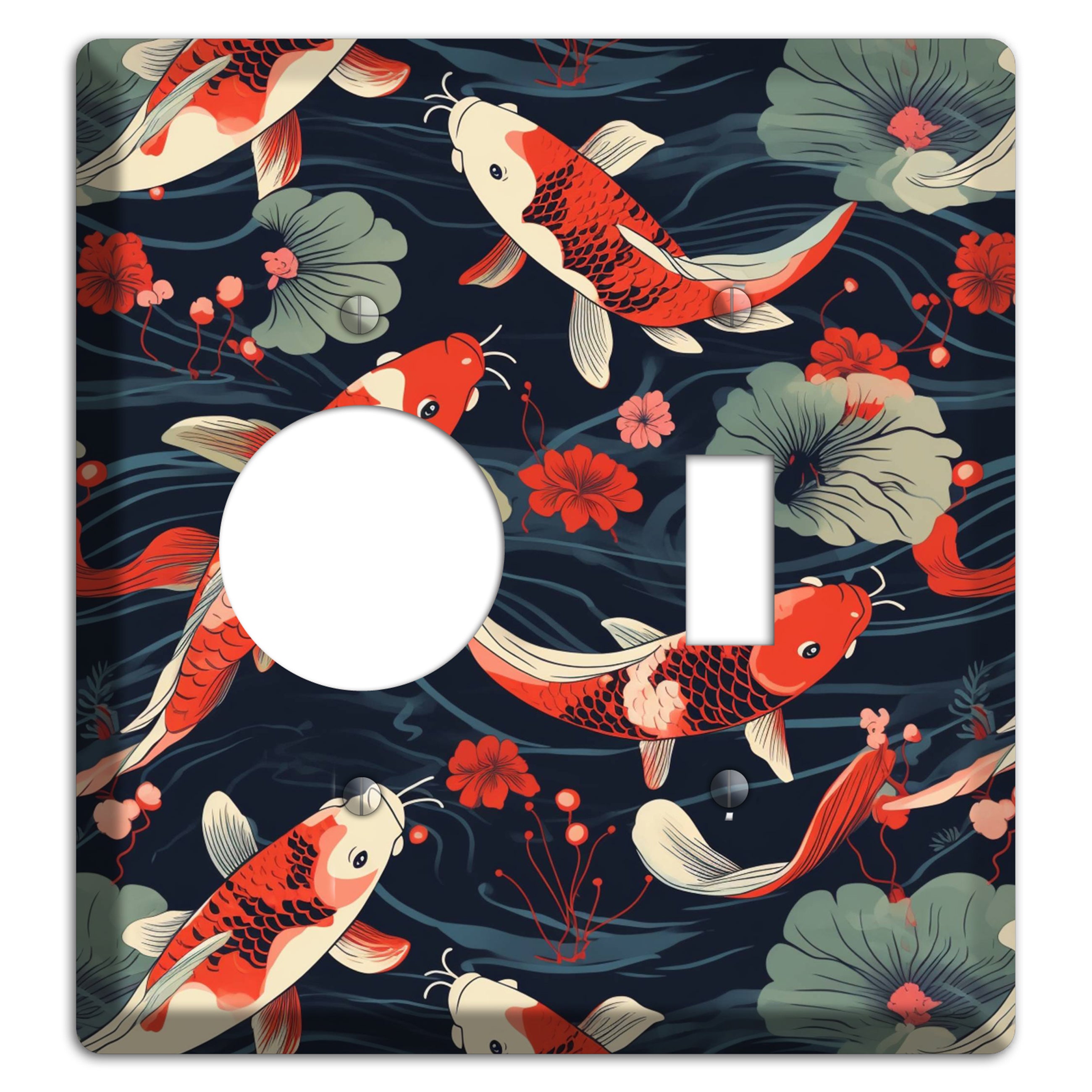 Koi Drift Dance Receptacle / Toggle Wallplate