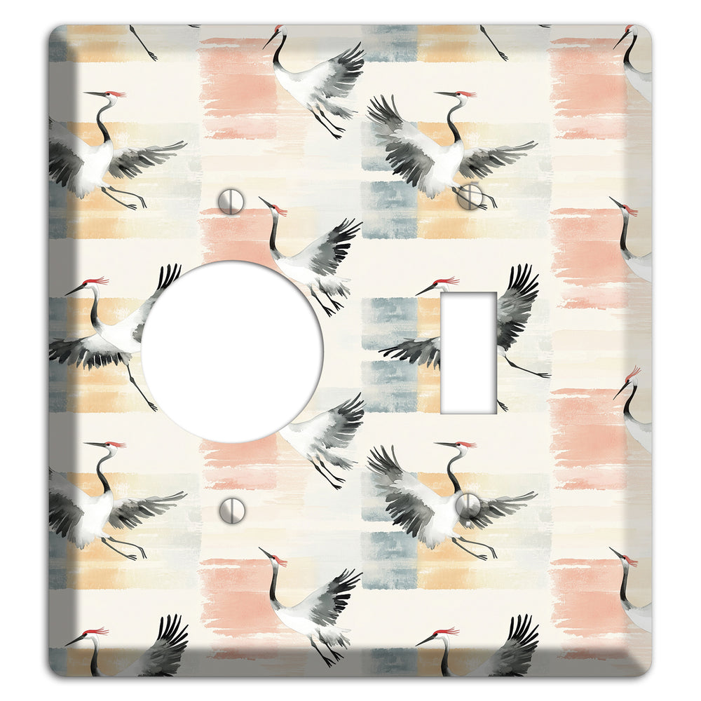 Blush Patchwork Flight Receptacle / Toggle Wallplate